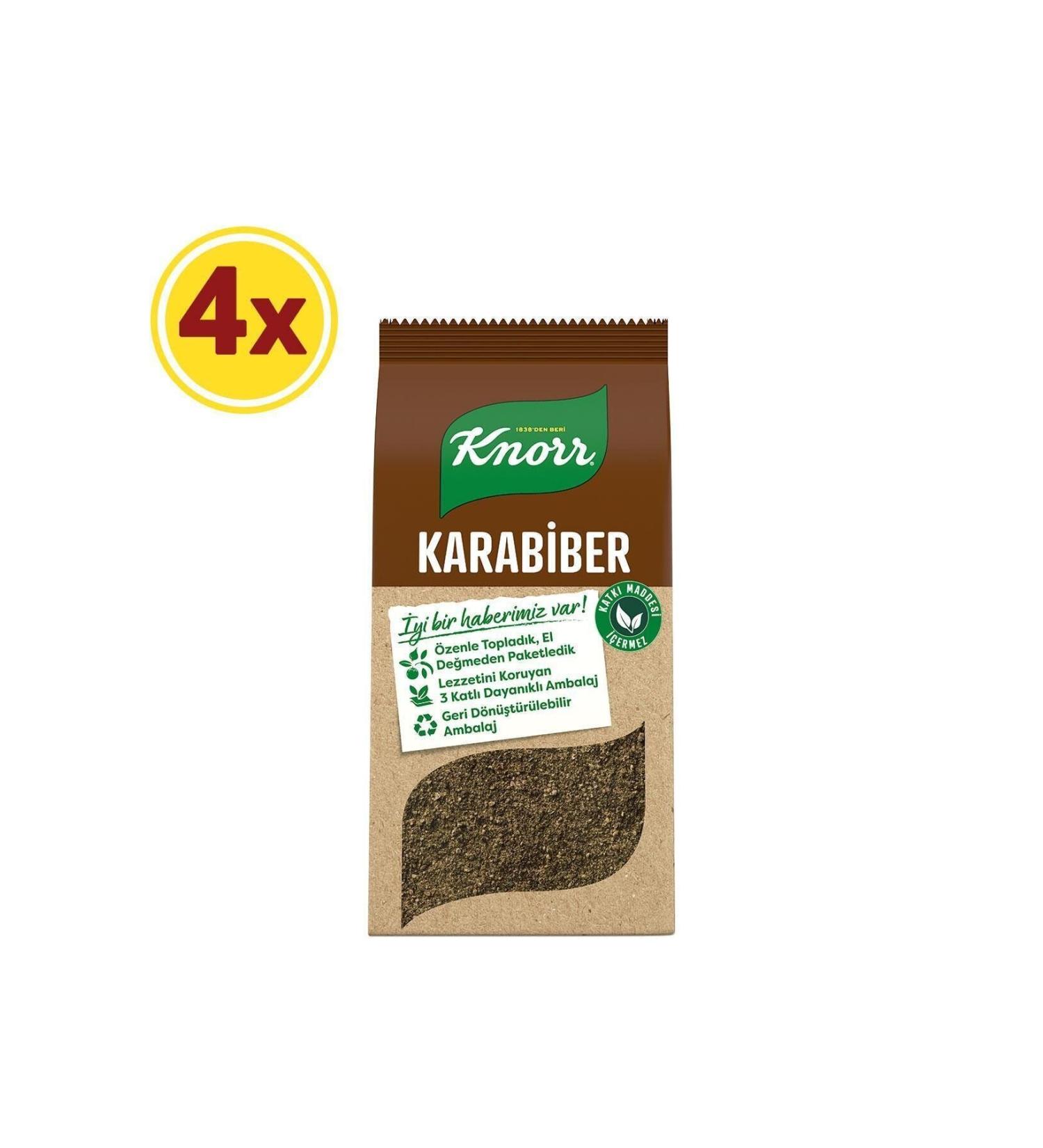 Knorr Spice Series Black Pepper 60 gr X 4 Pieces - Buy Online on GoSupps.com