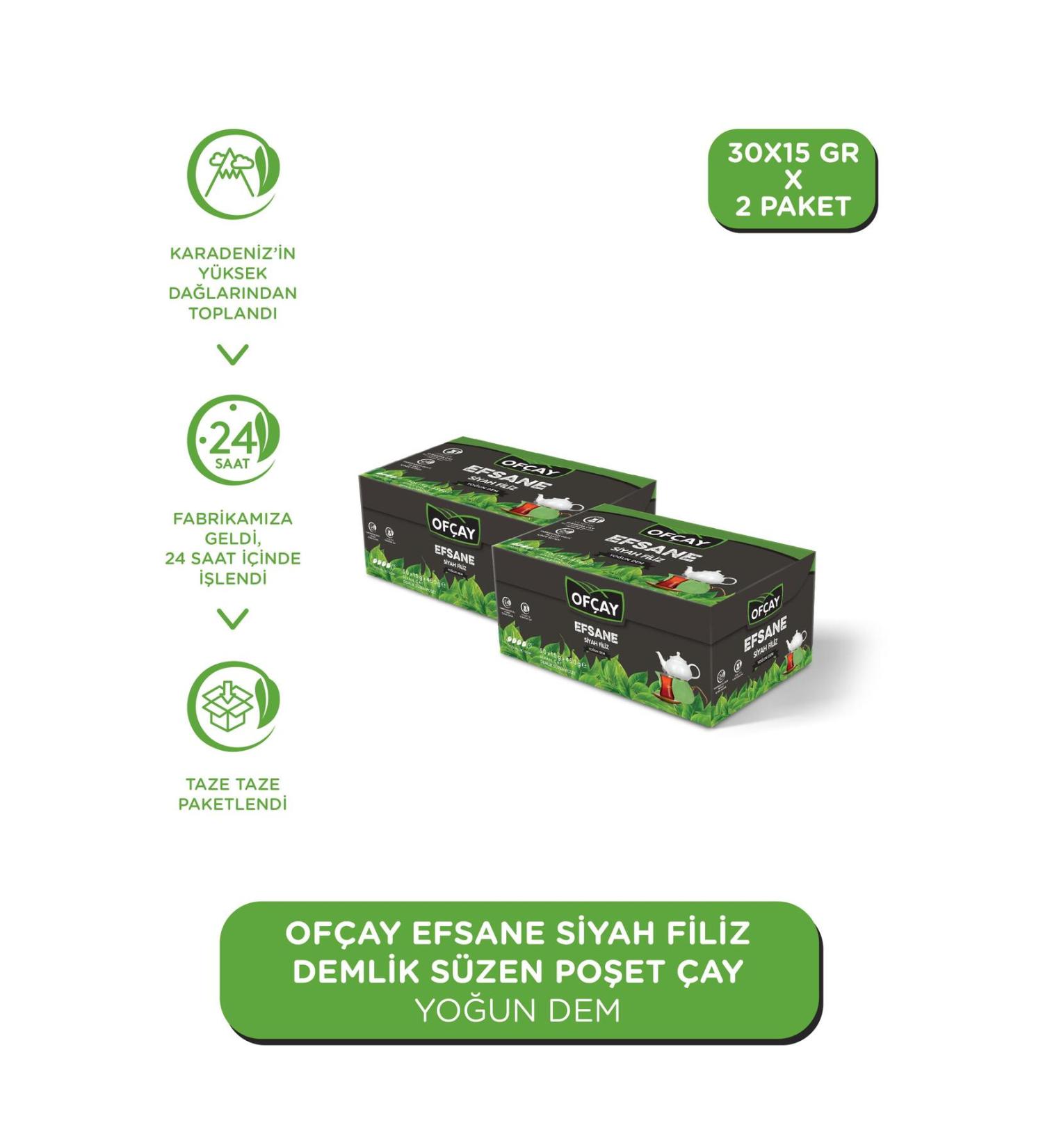 Of ay Efsane Filiz 30 X 15gr Teapot Tea Bag X 2 Pieces - Buy Online on GoSupps.com