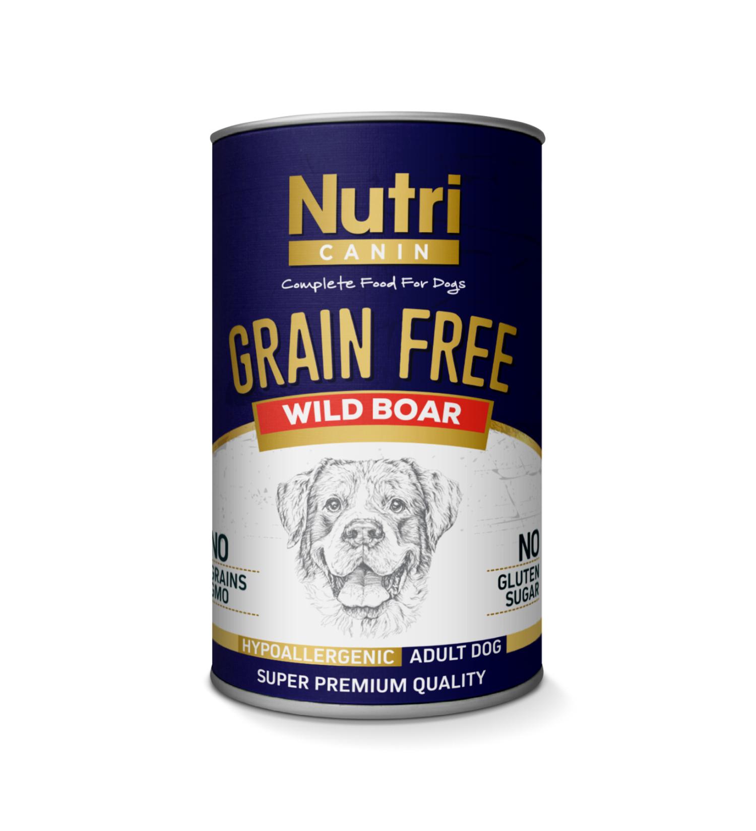 Nutri Canin Grain Free Wild Boar Adult Dog Canned Food 400 Gr