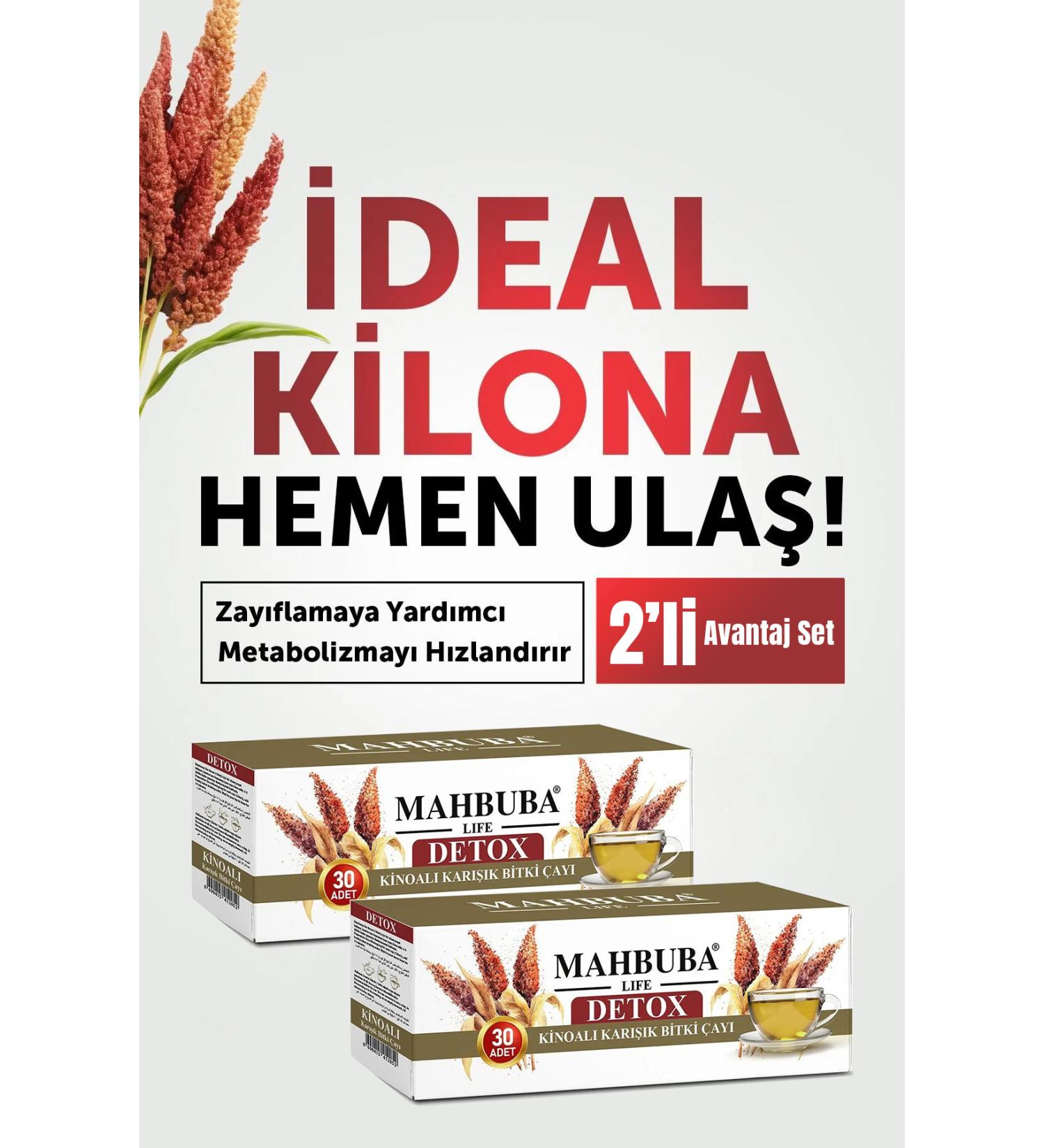 Mahbuba Weight Loss Helper Detox Quinoa Mixed Herbal Slimming Tea Form Diet (60 USES FOR 2 MONTHS) - Buy Online on GoSupps.com