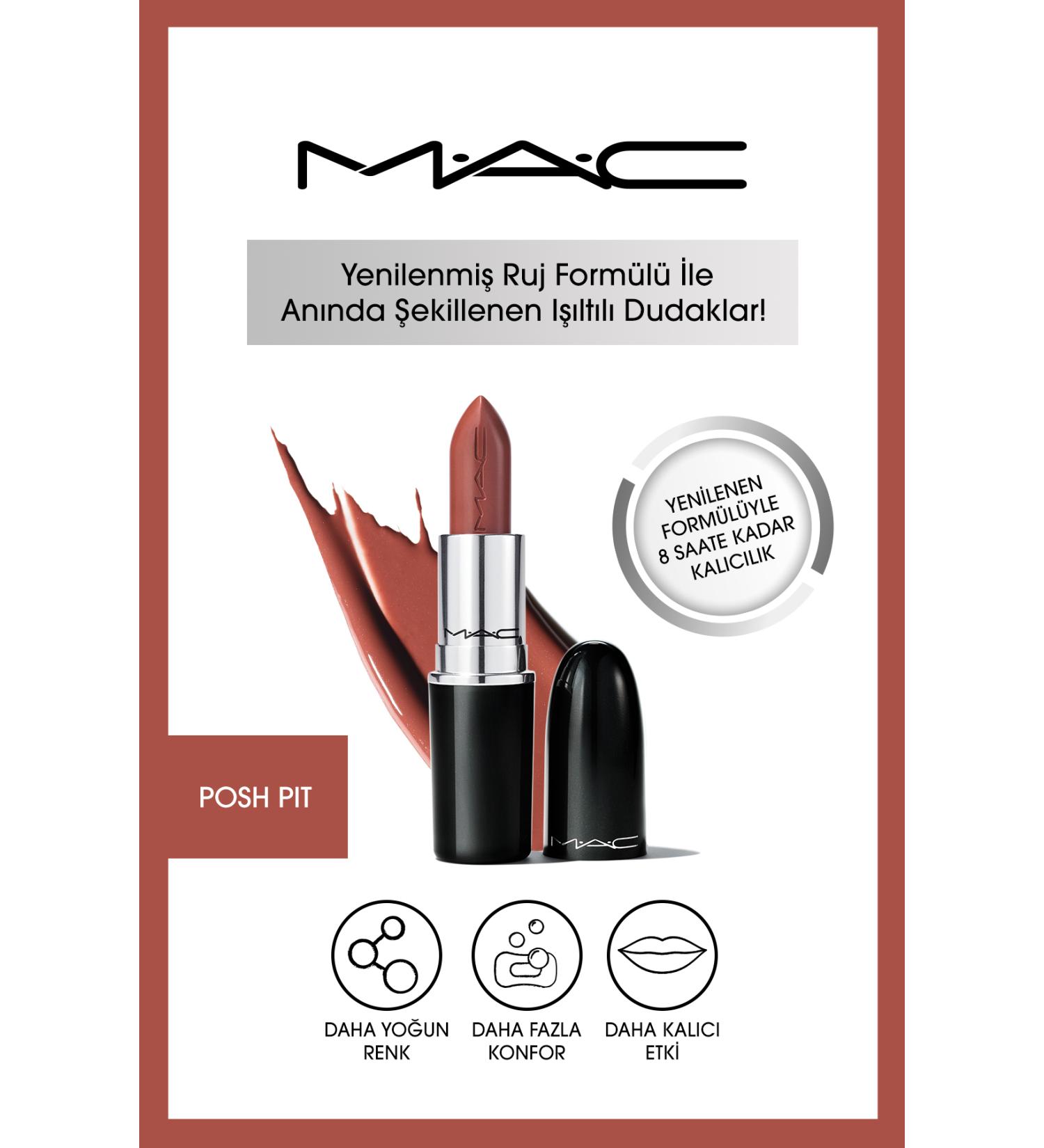 Mac Lustreglass Sheer-shine Lipstick -Posh Pit 773602609819 - Buy Online on GoSupps.com