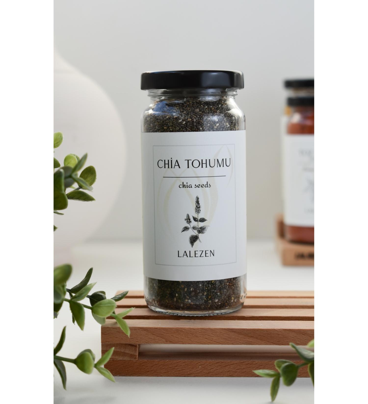 LALEZEN Chia Seed 150 Gr (glass jar)