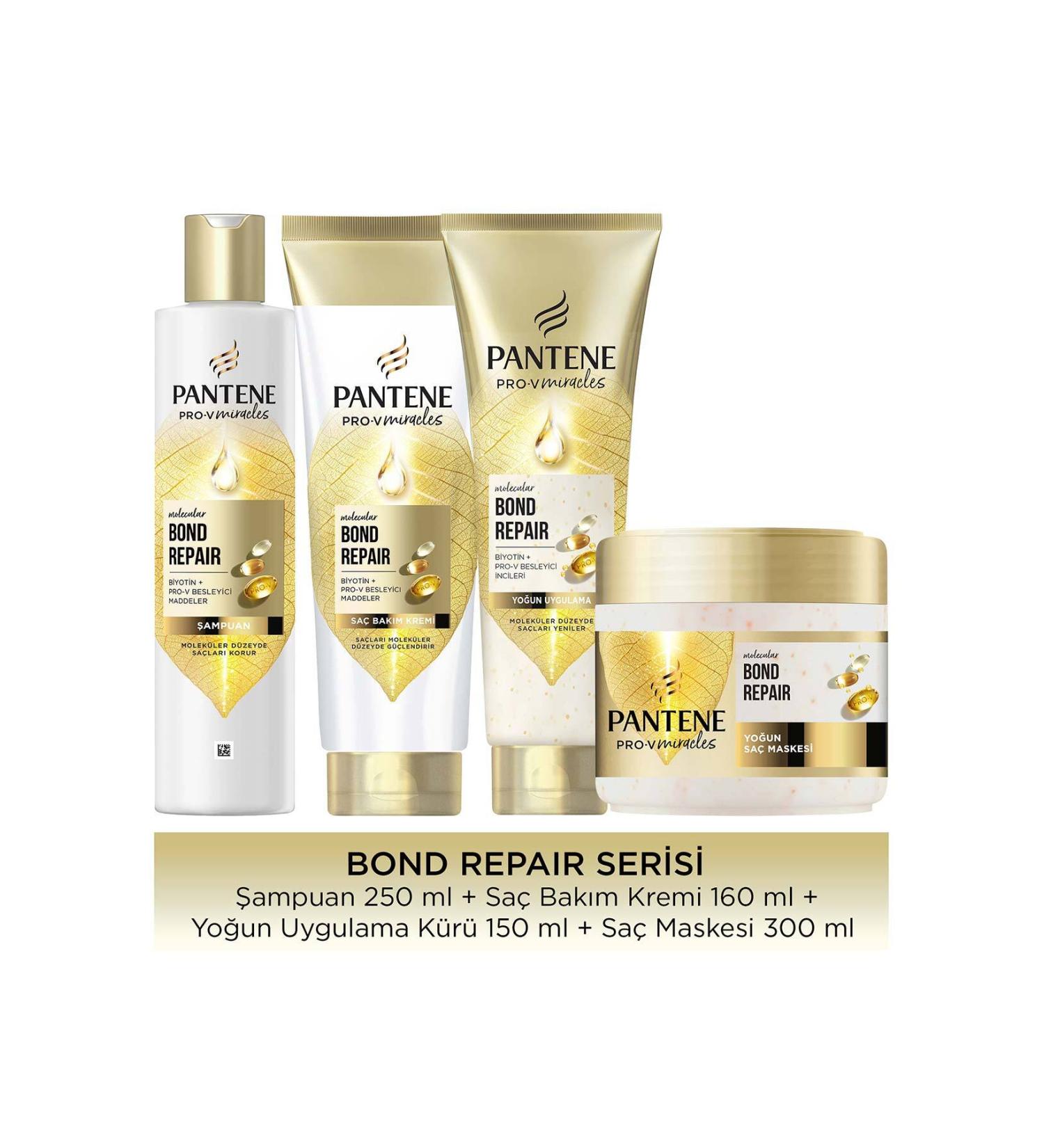 Pantene Bond Repair Shampoo 250 ml + Conditioner 160 ml + Intensive Treatment 150 ml + Mask 300 ml - Buy Online on GoSupps.com