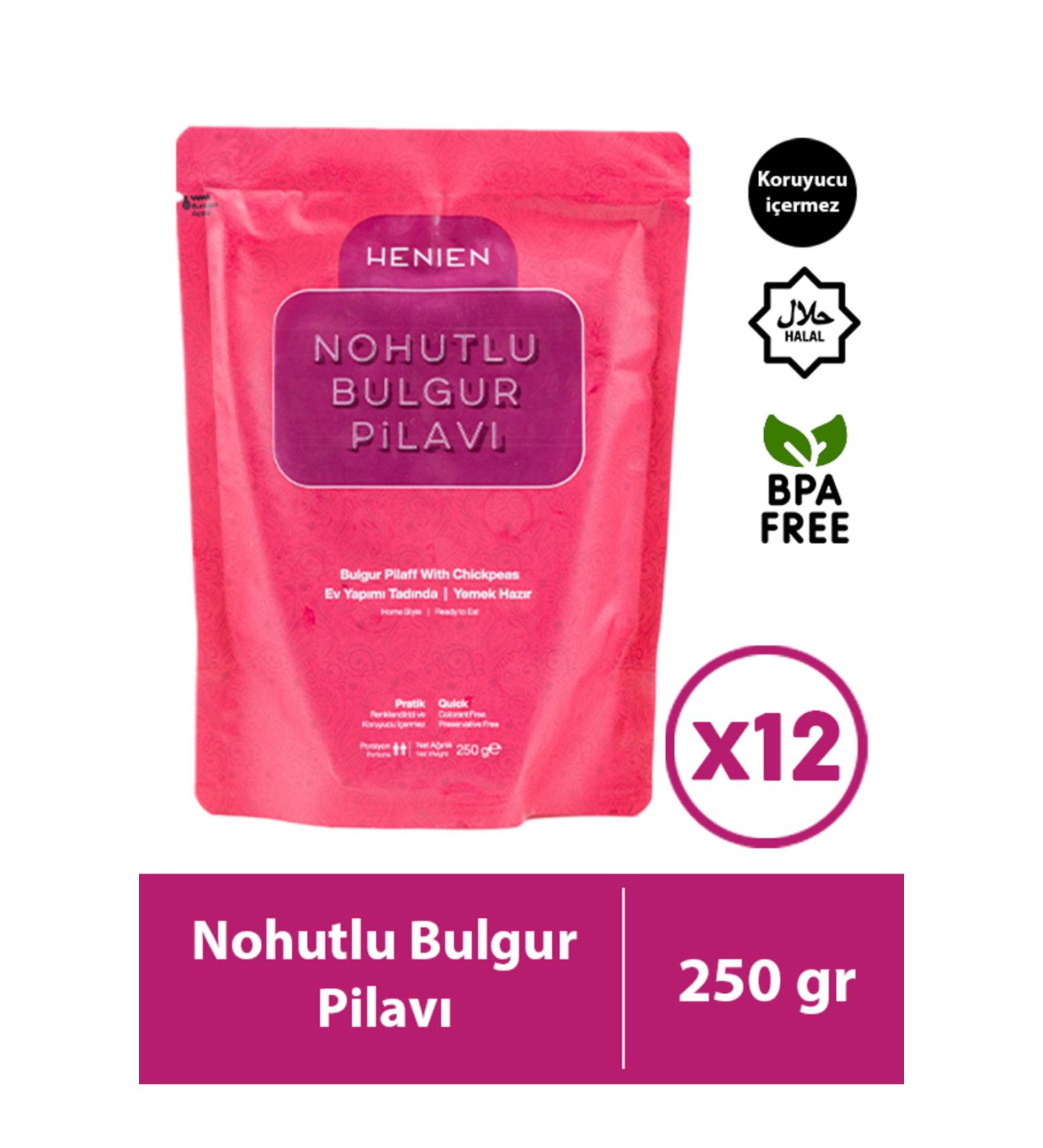 henien 12-Piece Ready Chickpea Bulgur Pilaf - Practical Ready Meal - Buy Online on GoSupps.com