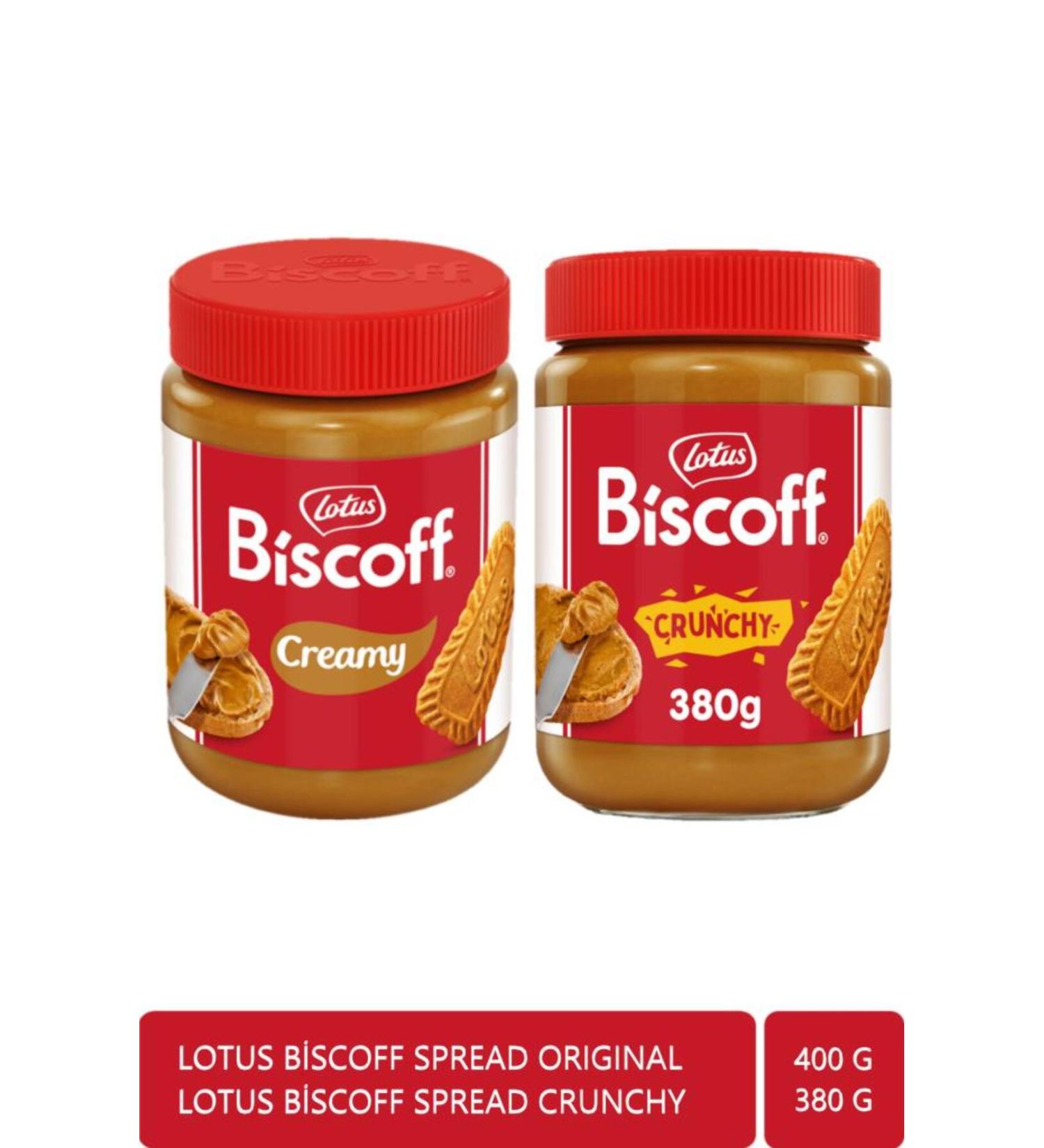 Lotus Biscoff Spread Original 400 gr Biscoff Spread Crunchy 380 gr (TWO IN ONE) - Buy Online on GoSupps.com