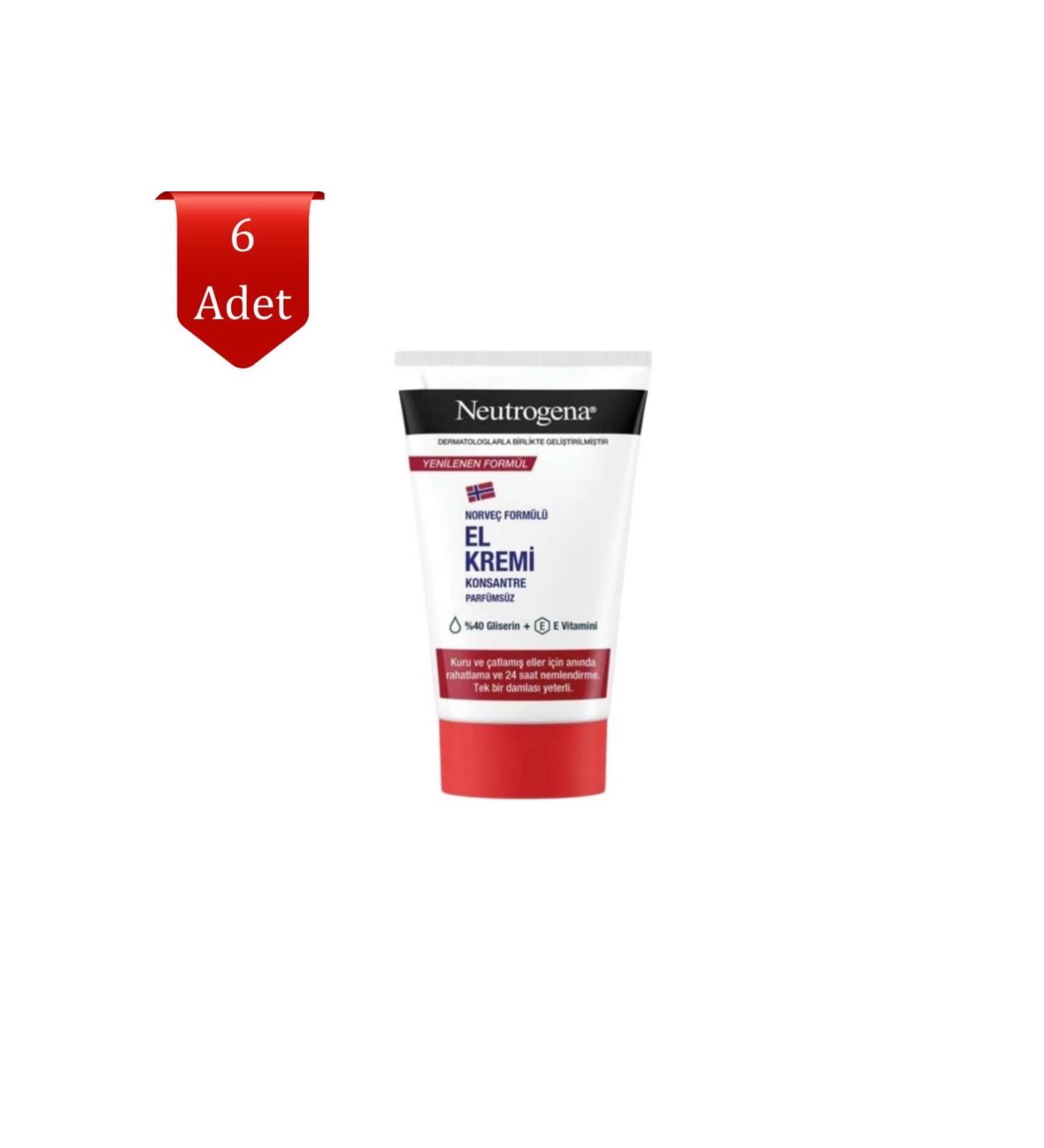 Neutrogena Hand Cream Concentrate Unscented 50 ml X 6 Pcs