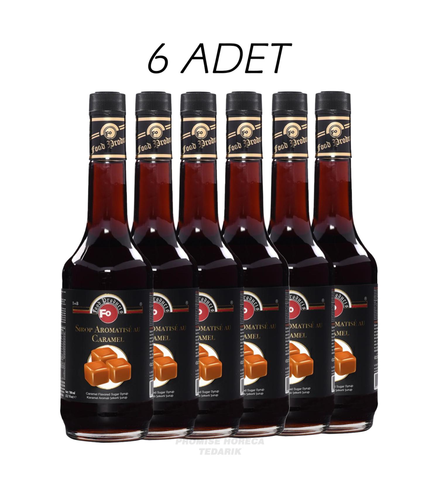 FO Caramel Flavored Cocktail Syrup 700ml x 6 Pieces
