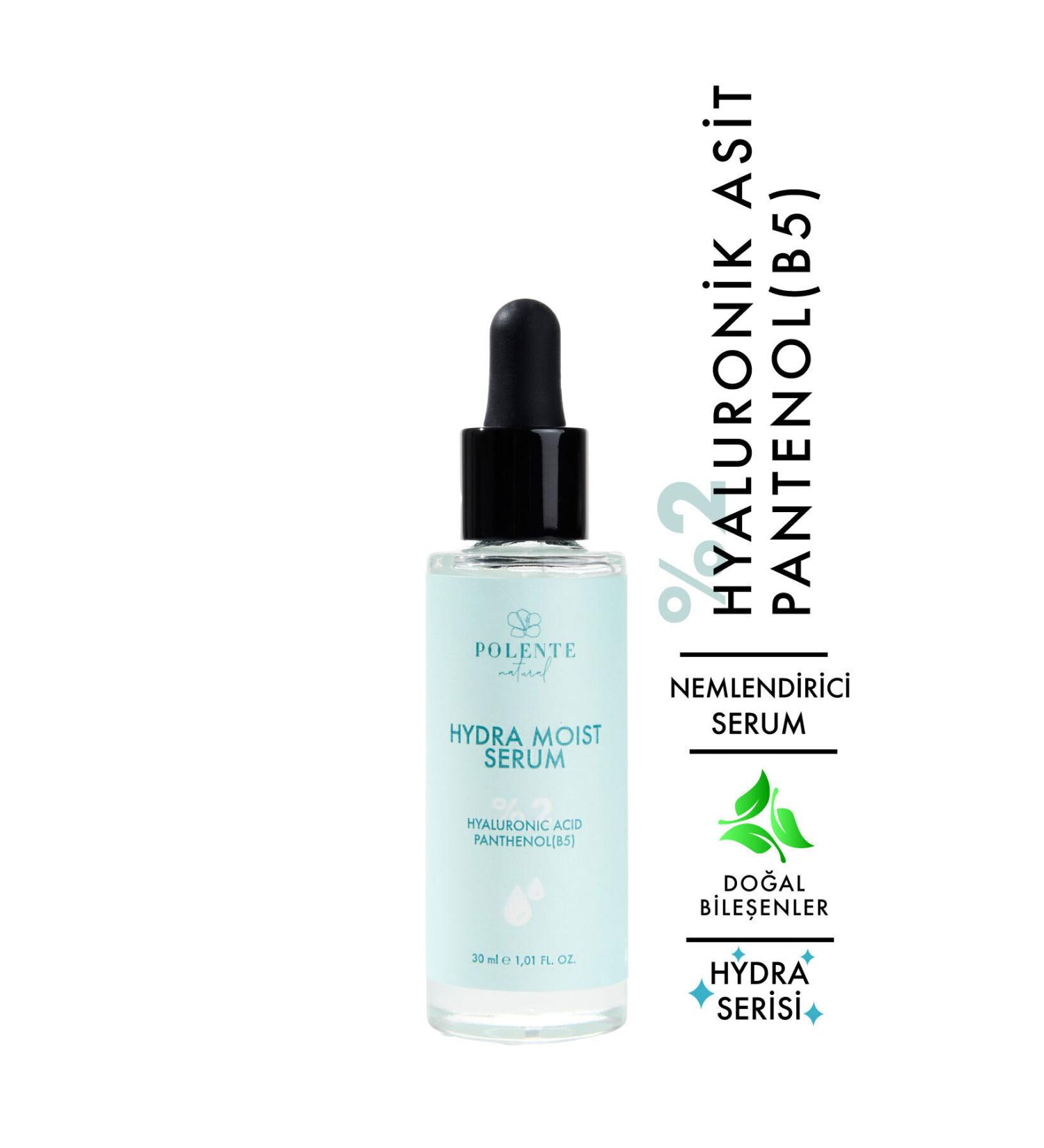 Polente Natural Hydra Mo st Serum - 2% Hyaluronic Acid Panthenol Plumping Moisturizing Serum (30 ML) - Buy Online on GoSupps.com