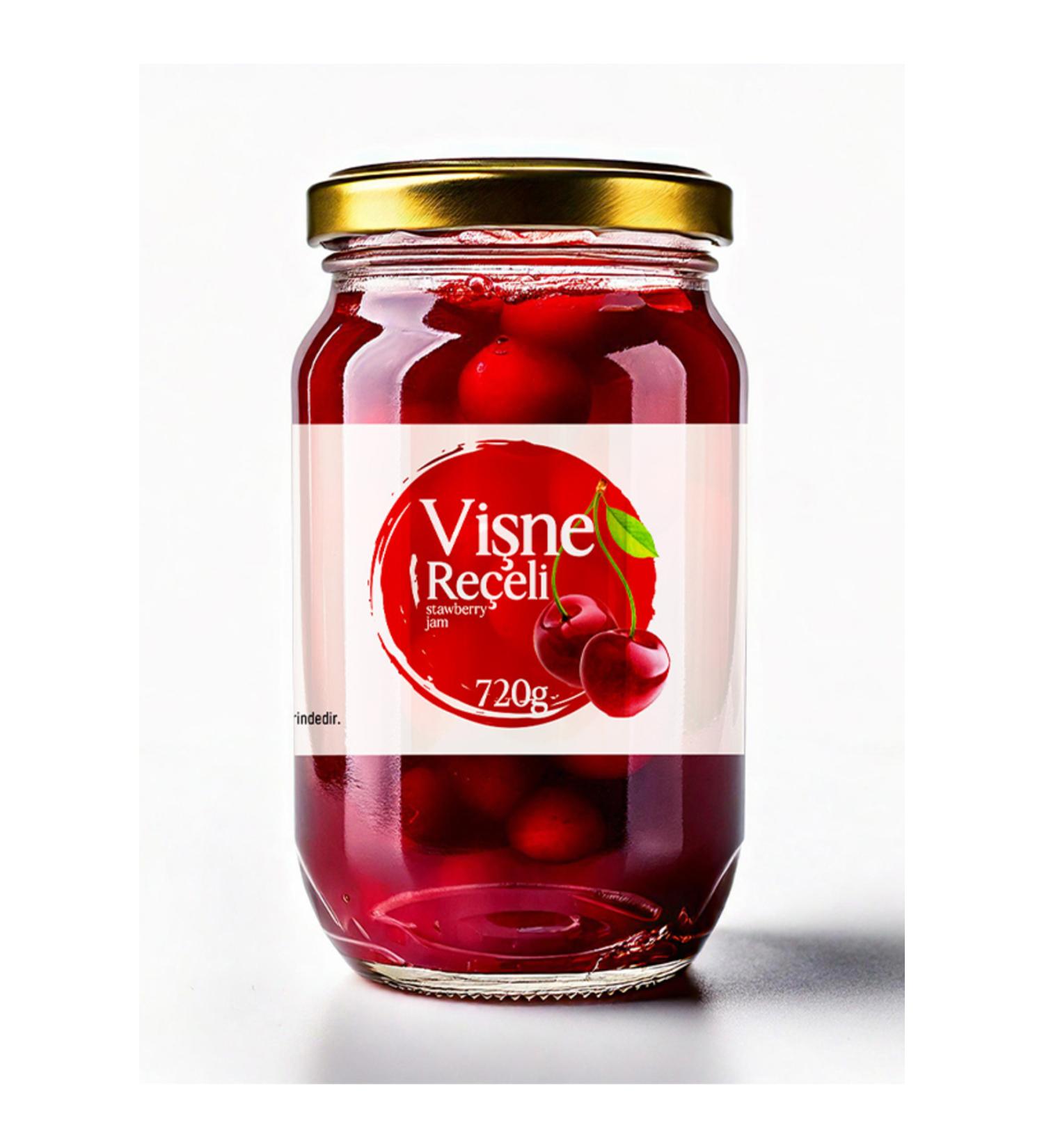 hayriye ana local products Sour Cherry Jam - 720 gr (HOME MADE TRADITIONAL)