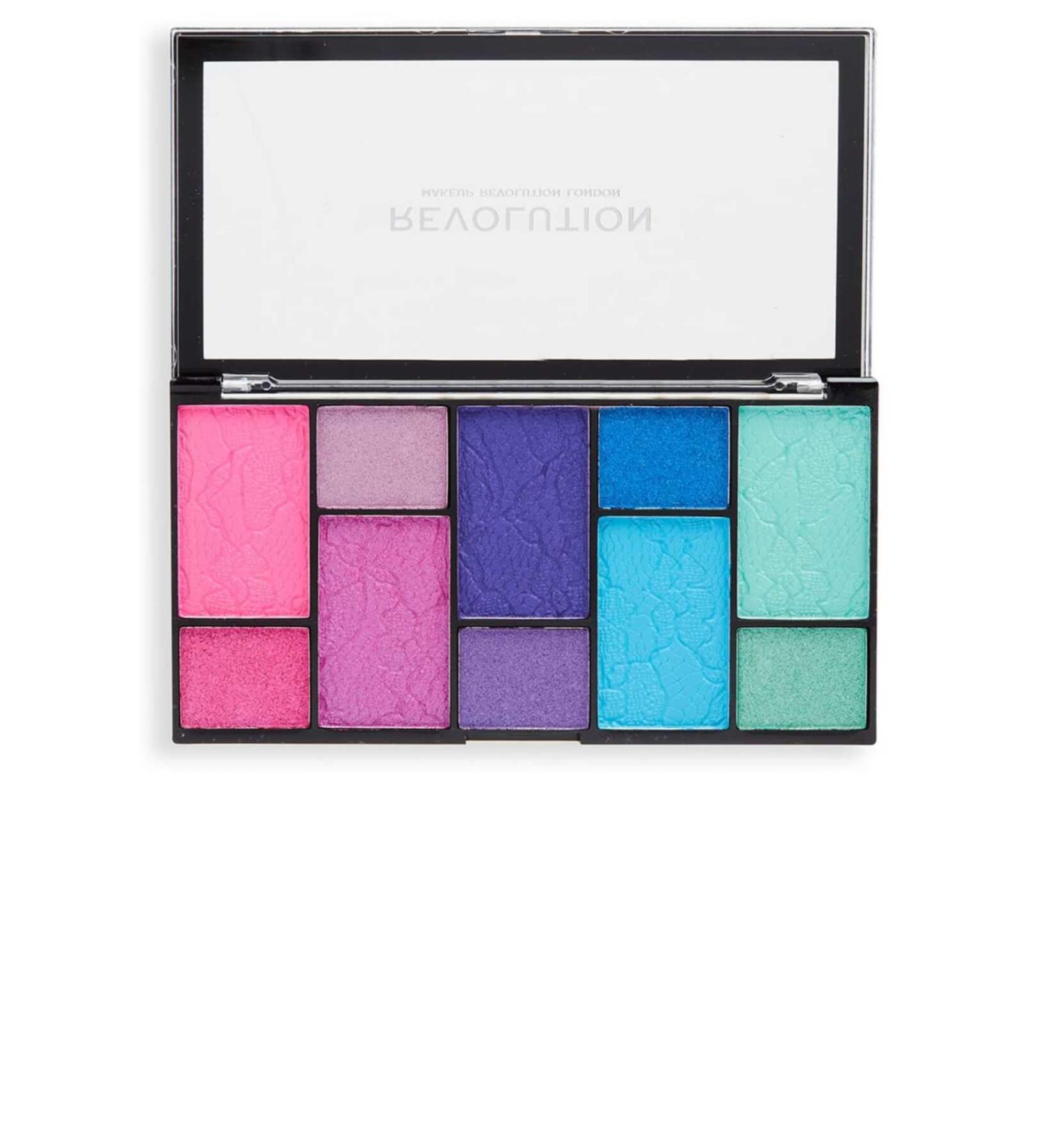 Revolution Reloaded Dimension Eyeshadow Palette Vivid Passion Eyeshadow Palette Shimmery High Pigmented