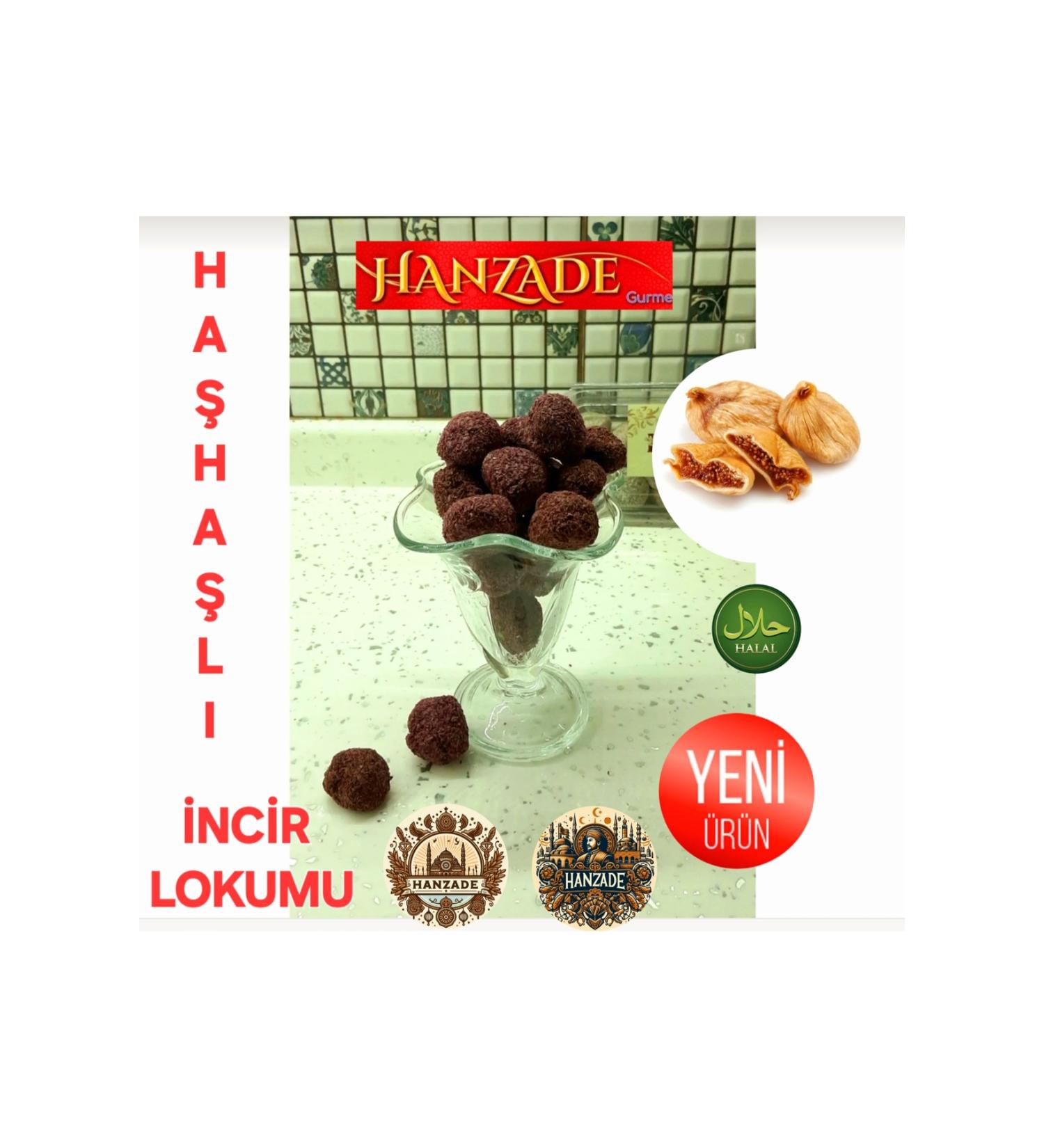 HANZADE GURME POPPY COATED DRIED FIG ATOM PASTE 200 GR FIG DELIGHT FLAVOR BALLS