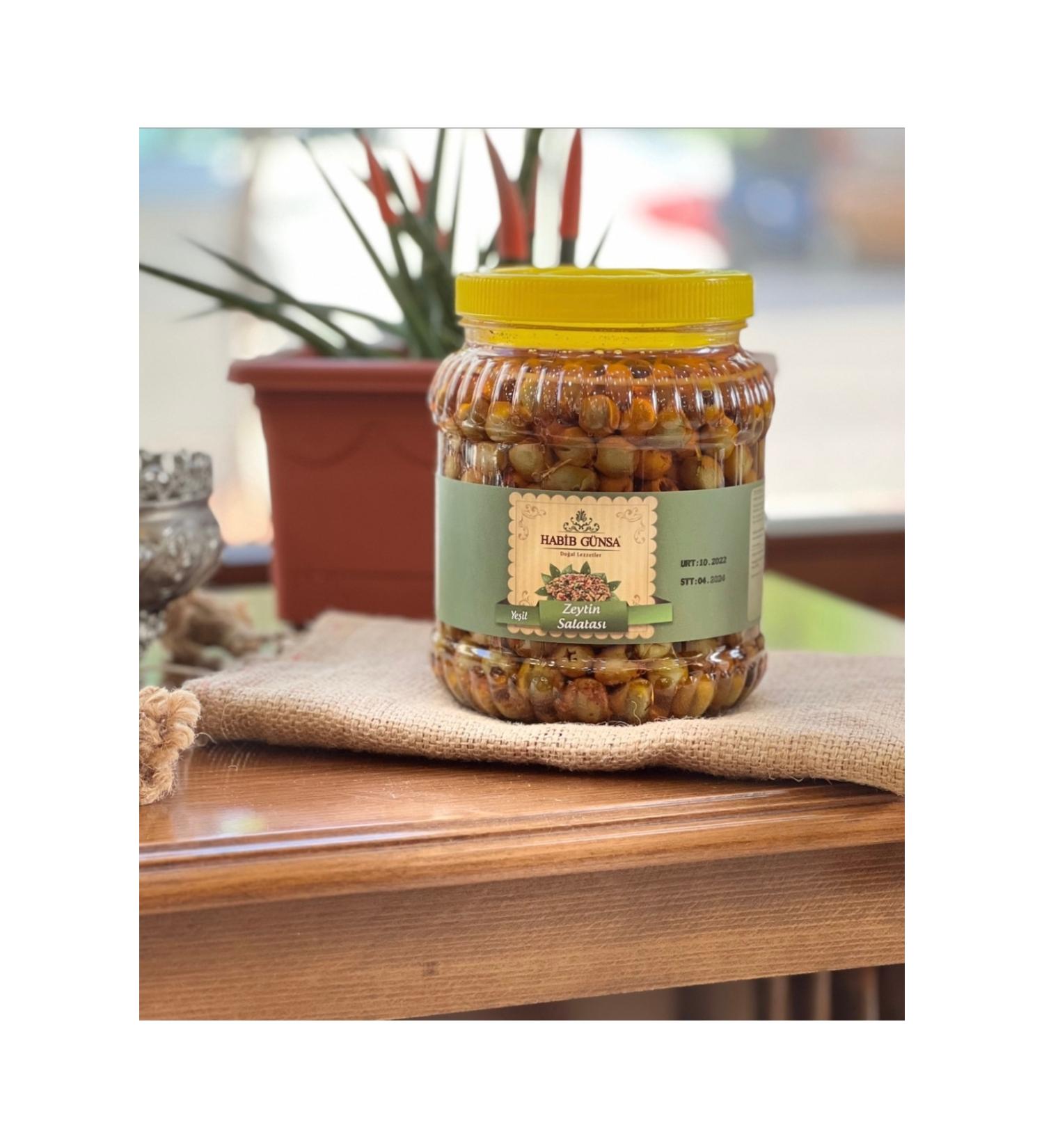 habib gunsa natural flavors Green Olive Salad 1.5 Kg