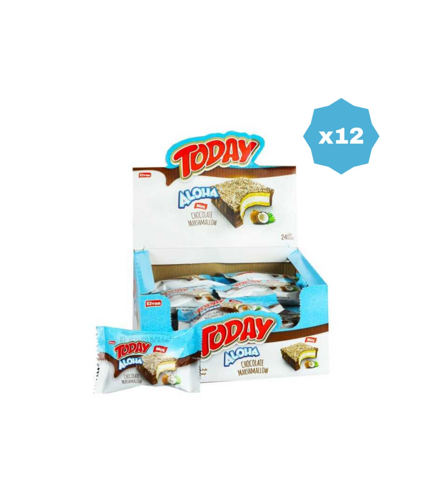 Elvan ALOHA MINI COCONUT MARSHMALLOW 20 GR 24 PIECES - (12 PACKS)