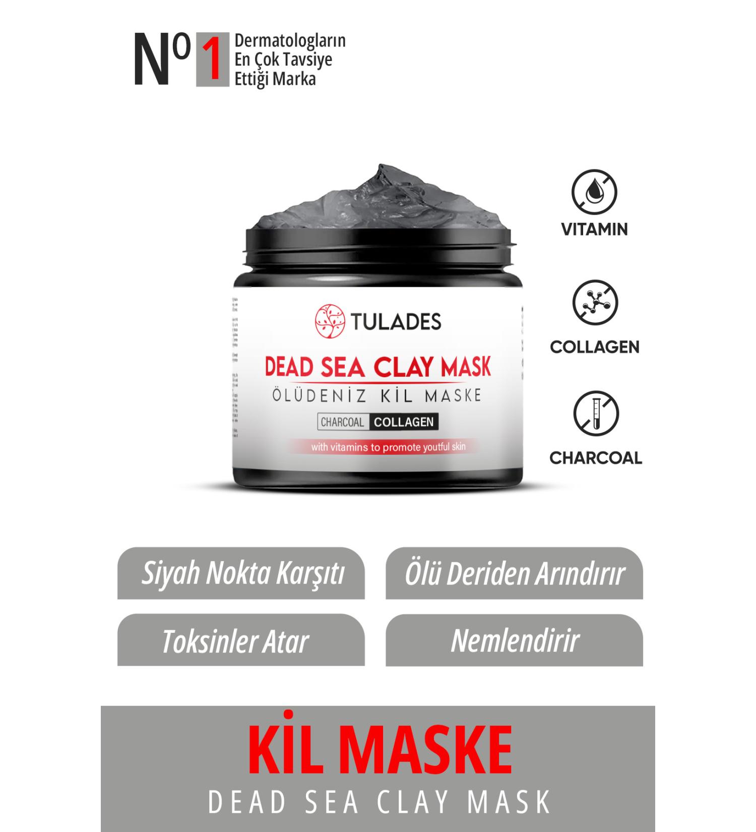 TULADES Collagen Clay Mask Anti-Blemish Acne and Blackhead Face Mask 150gr - Buy Online on GoSupps.com