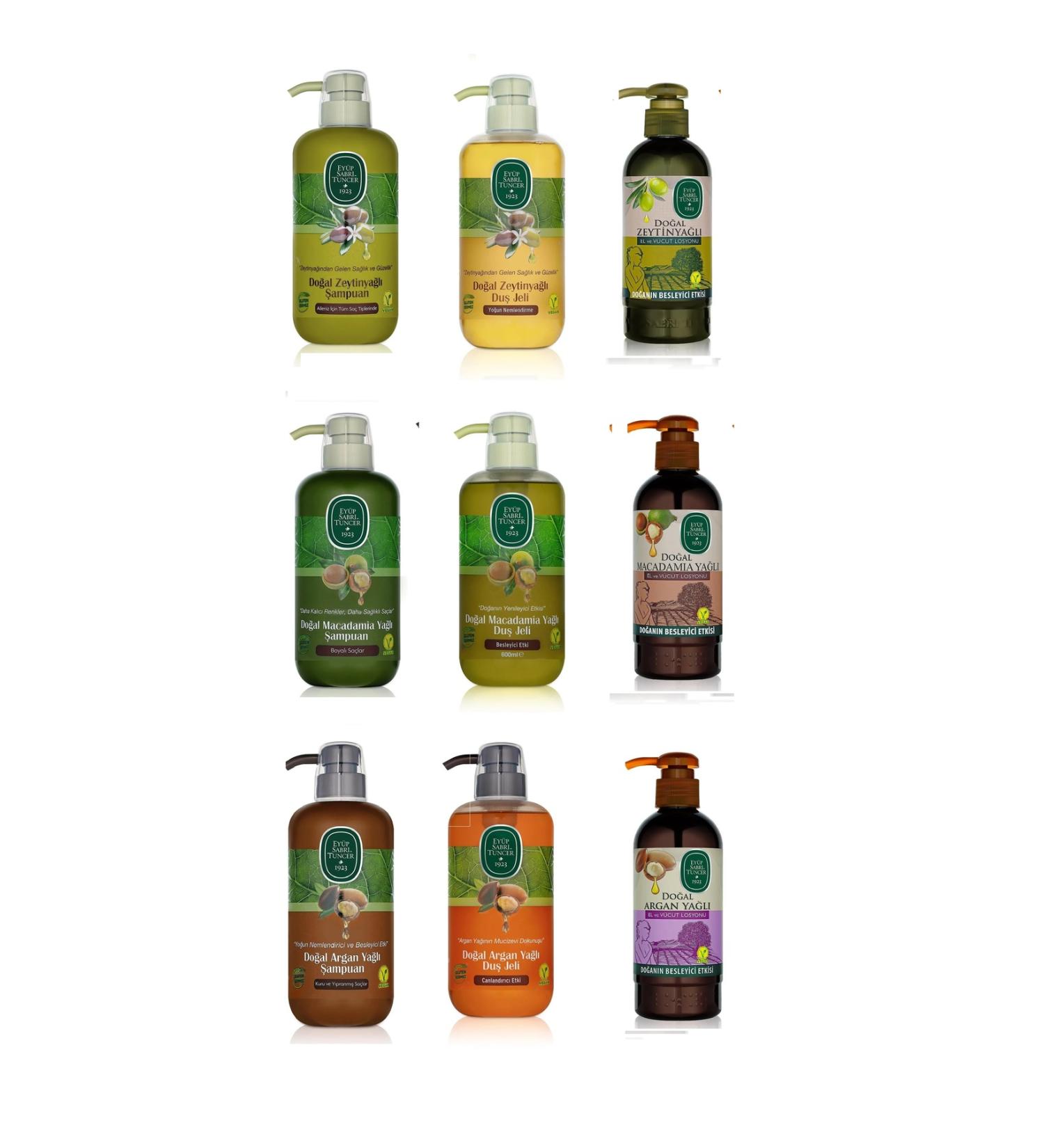 Ey p Sabri Tuncer EY P SABR TUNCER SHAMPOO 600 ML X 3 SHOWER HAND 600 ML X 3 LOTION 250 ML X 3 - Buy Online on GoSupps.com