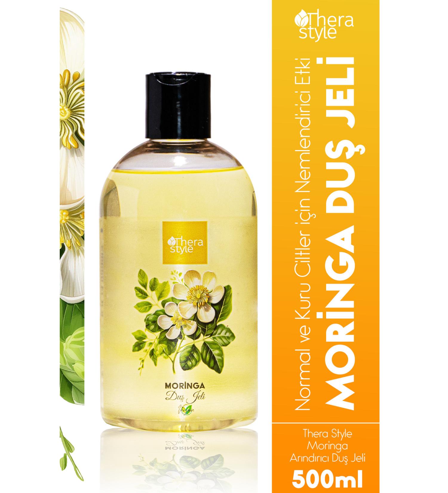 Thera Style Moringa Purifying Vegan Shower Gel 500ml | Moringa Shower Gel | Lasting Fragrance Large Size - Buy Online on GoSupps.com