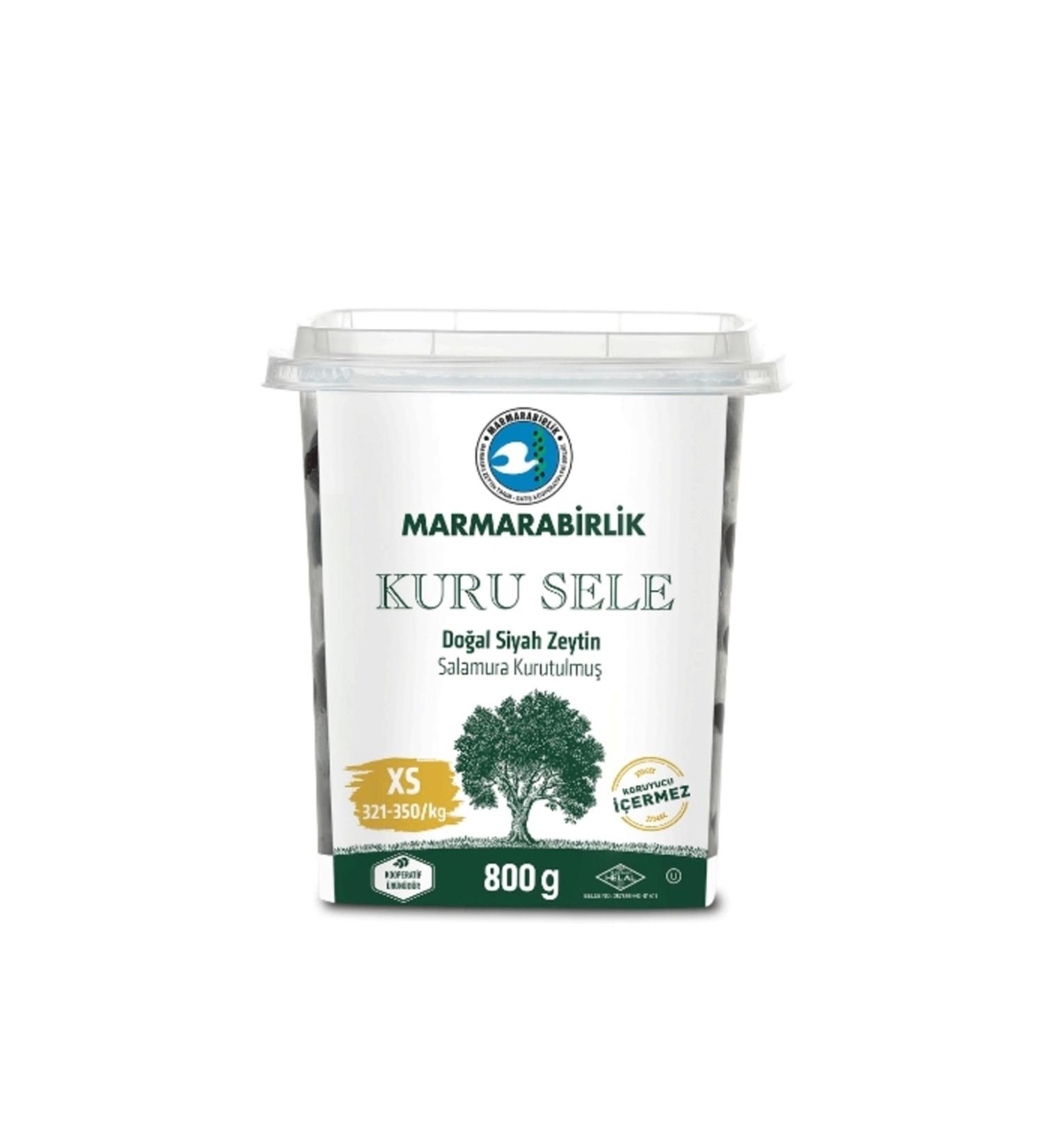 Marmarabirlik Black Olive Dry Sele 800 Gr. Pet 321-350