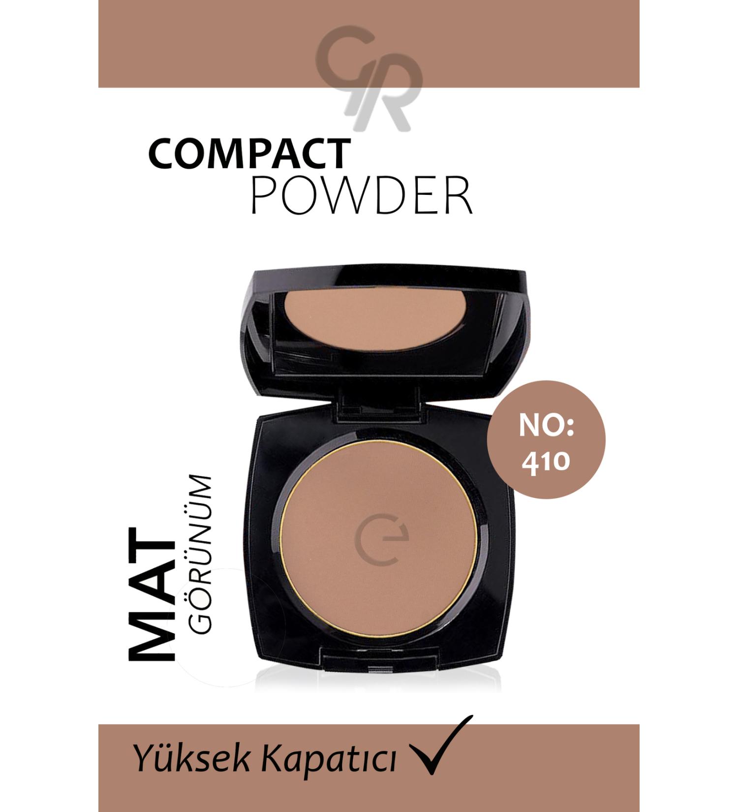 Golden Rose Compact Powder Pressed Powder Brunette Color Tone No:410