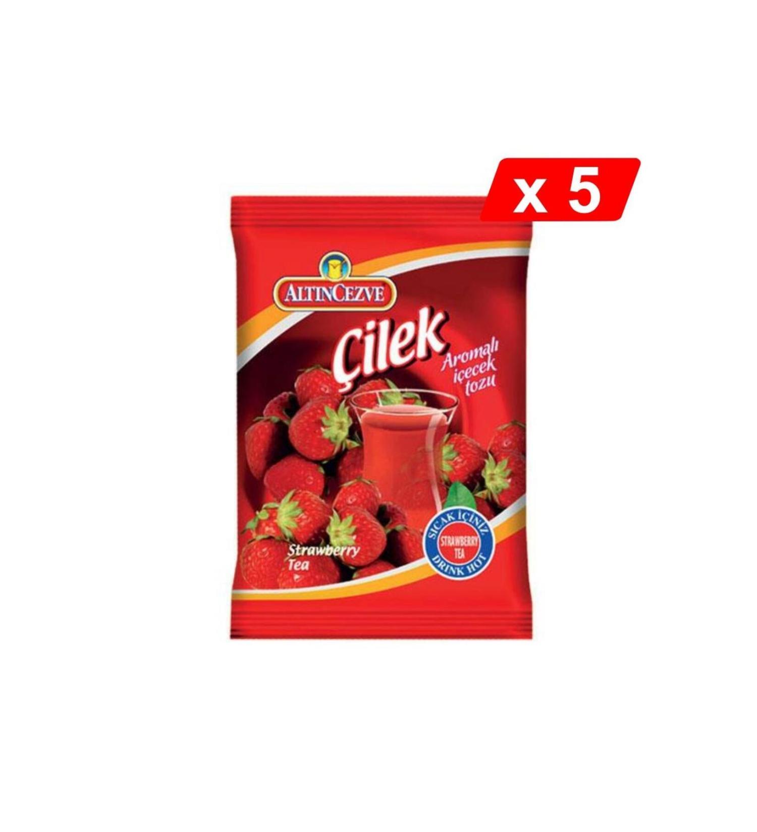 Alt ncezve Strawberry Flavored Drink Powder 250 Gr - 5-PACK