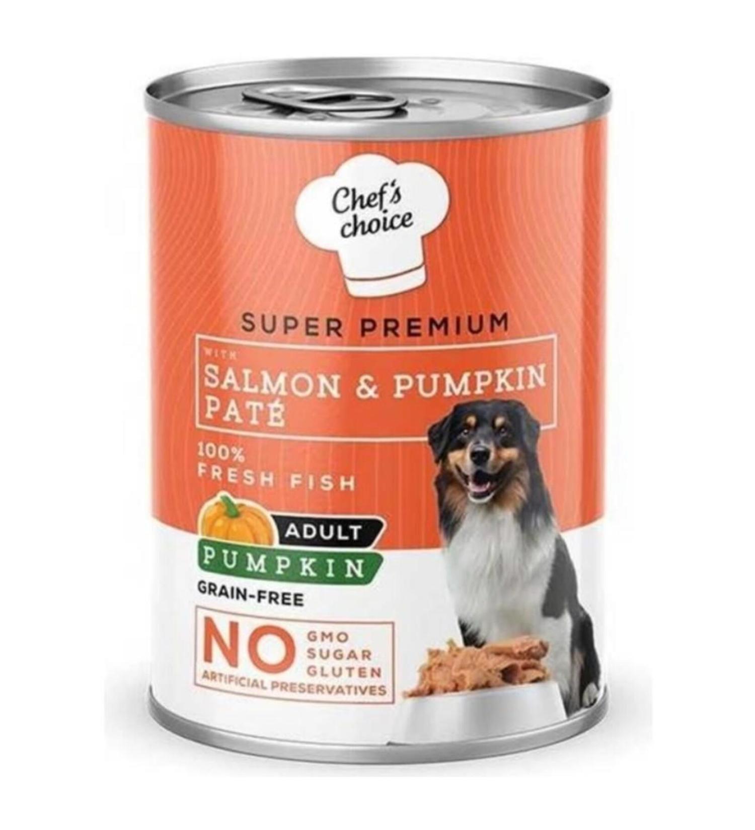 Chefs Choice Pumpkin Salmon Pate Canned Dog Food 400gr