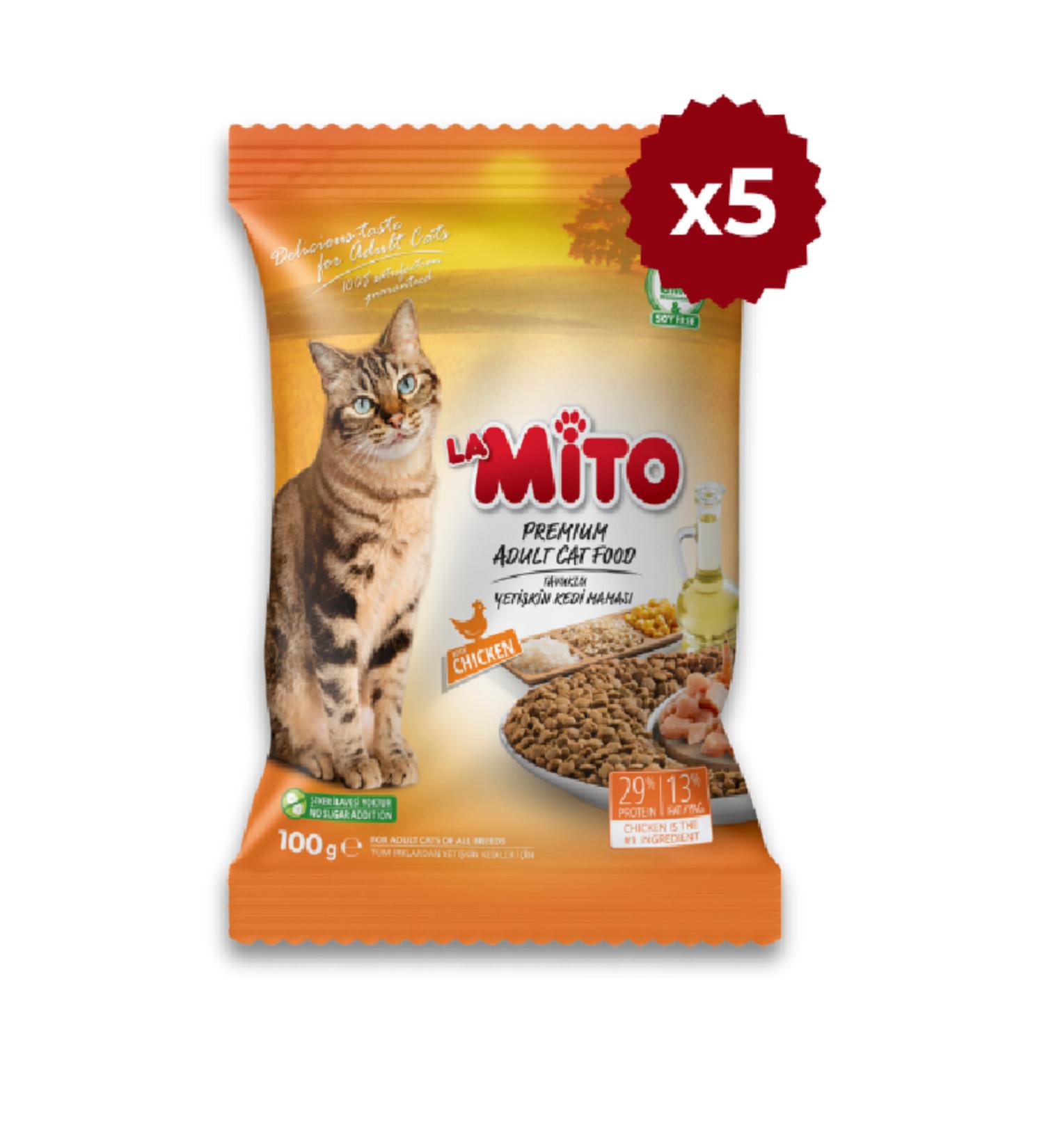 LaMito Adult Cat 100 gr x 5 Pieces Chicken Adult Cat Food
