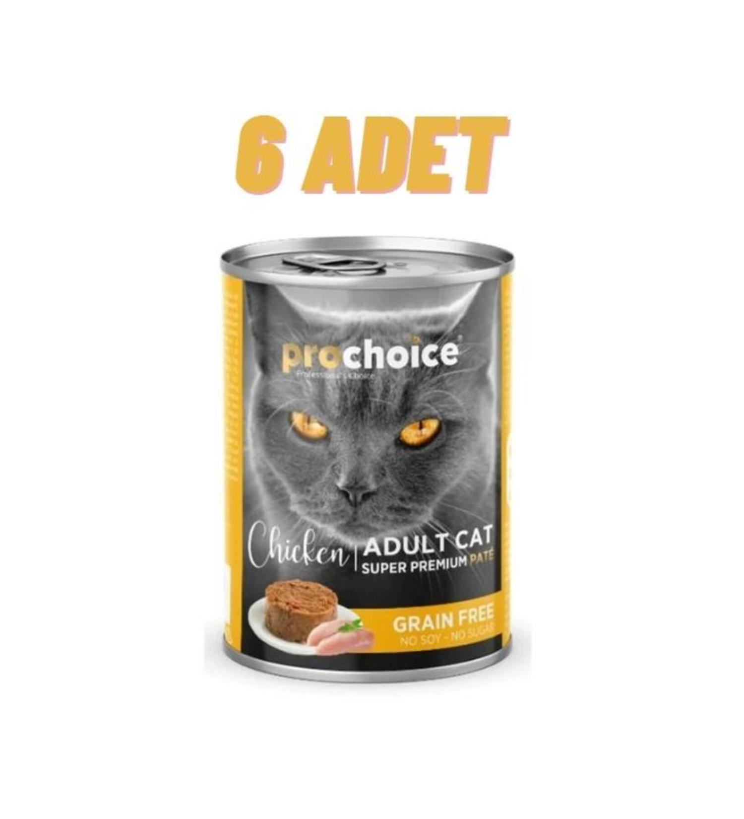 Pro Choice Adult Cat Chicken Pate Cat Canned Food 6x400 gr -