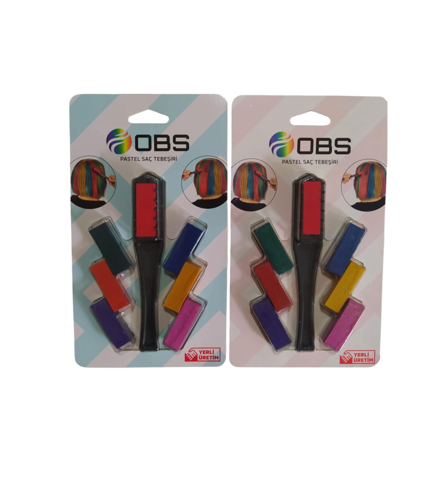 OBS 7 Coloured Organic Hair Chalk with Comb. - Buy Online on GoSupps.com