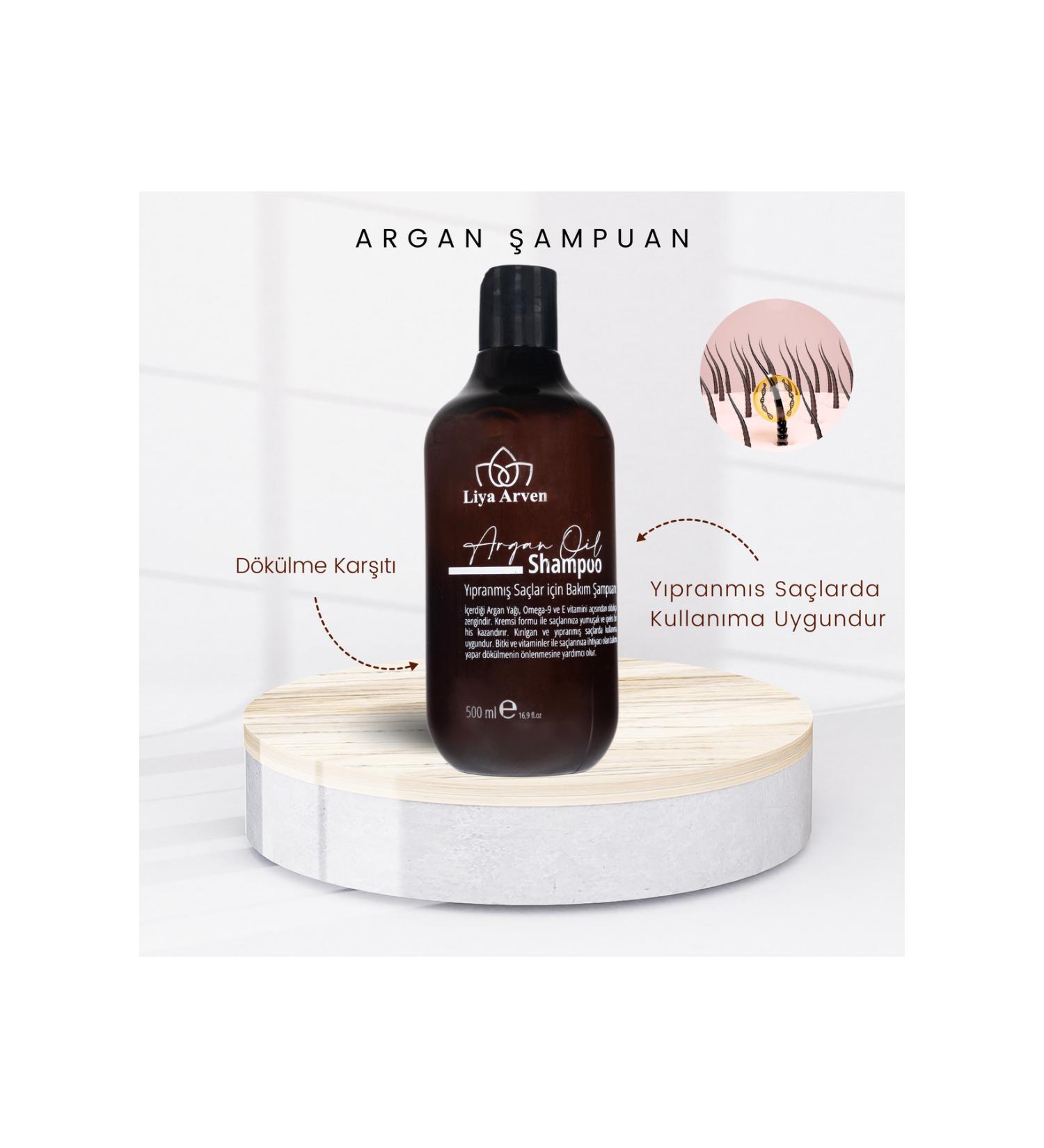 Liya Arven Argan Shampoo - 500ml Nourishing Hair Care Shampoo for All Hair Types