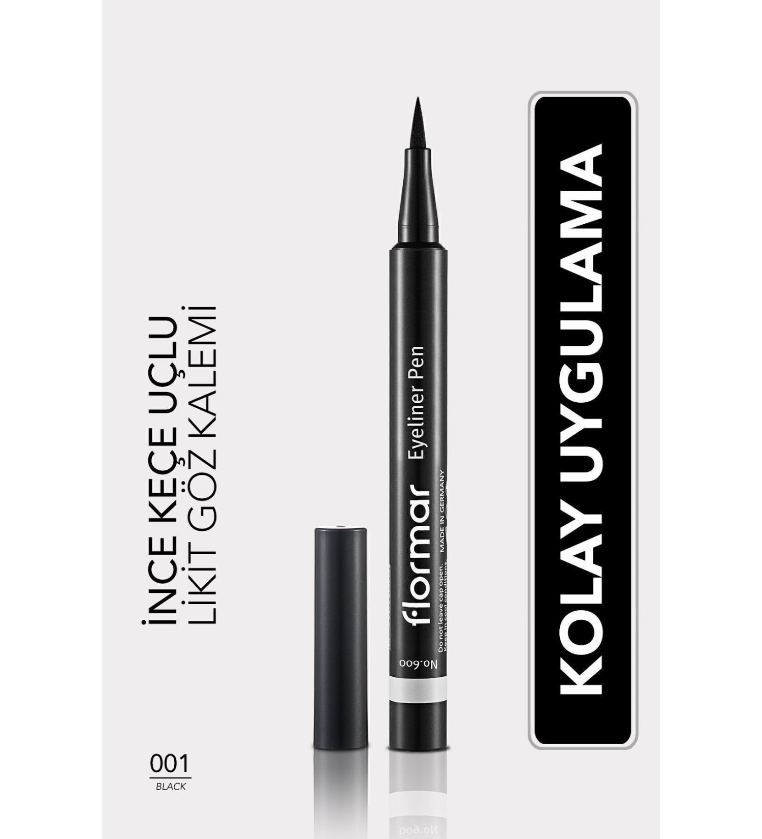 Flormar Eyeliner with Semi-Matte Finish (BLACK) - Eyeliner Pen - 001 BlackNATUL NB 869