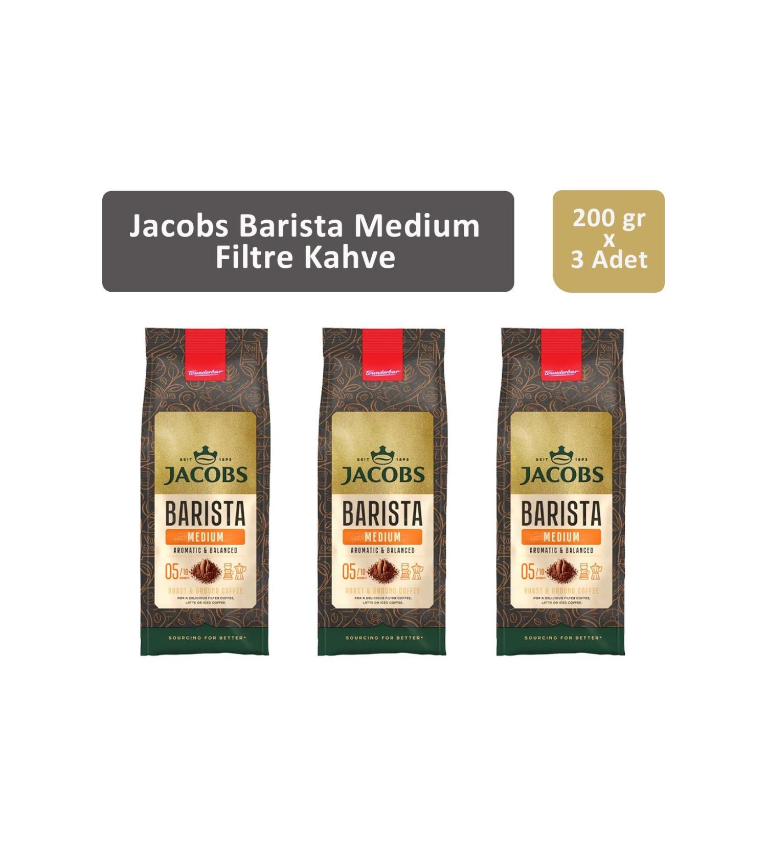 Jacobs Barista Medium Filter Coffee 200 gr x 3 Pieces