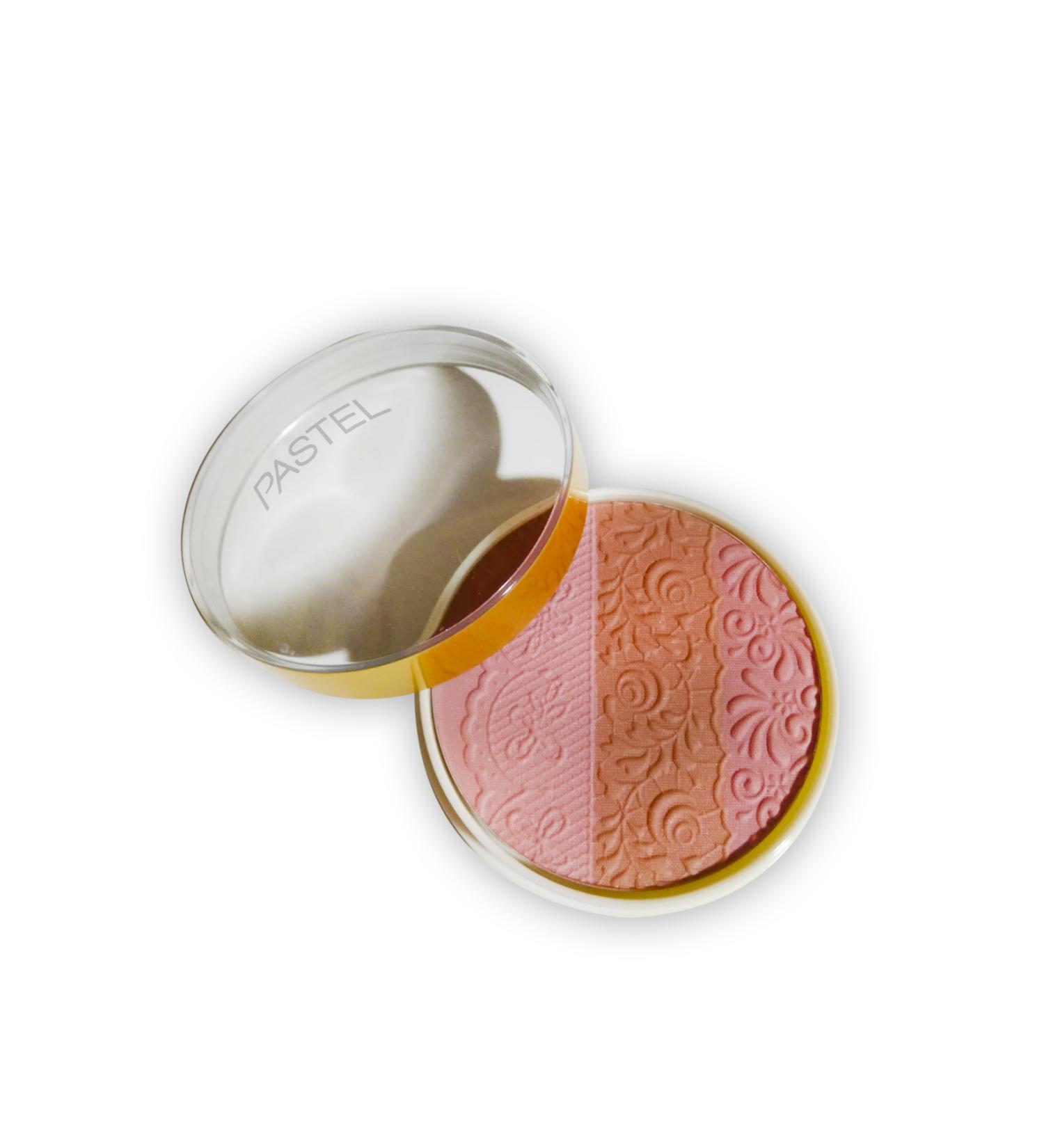 Pastel 3 Color Lace Patterned Blush - Ultima All Over Compact Powder Terracotta No:141