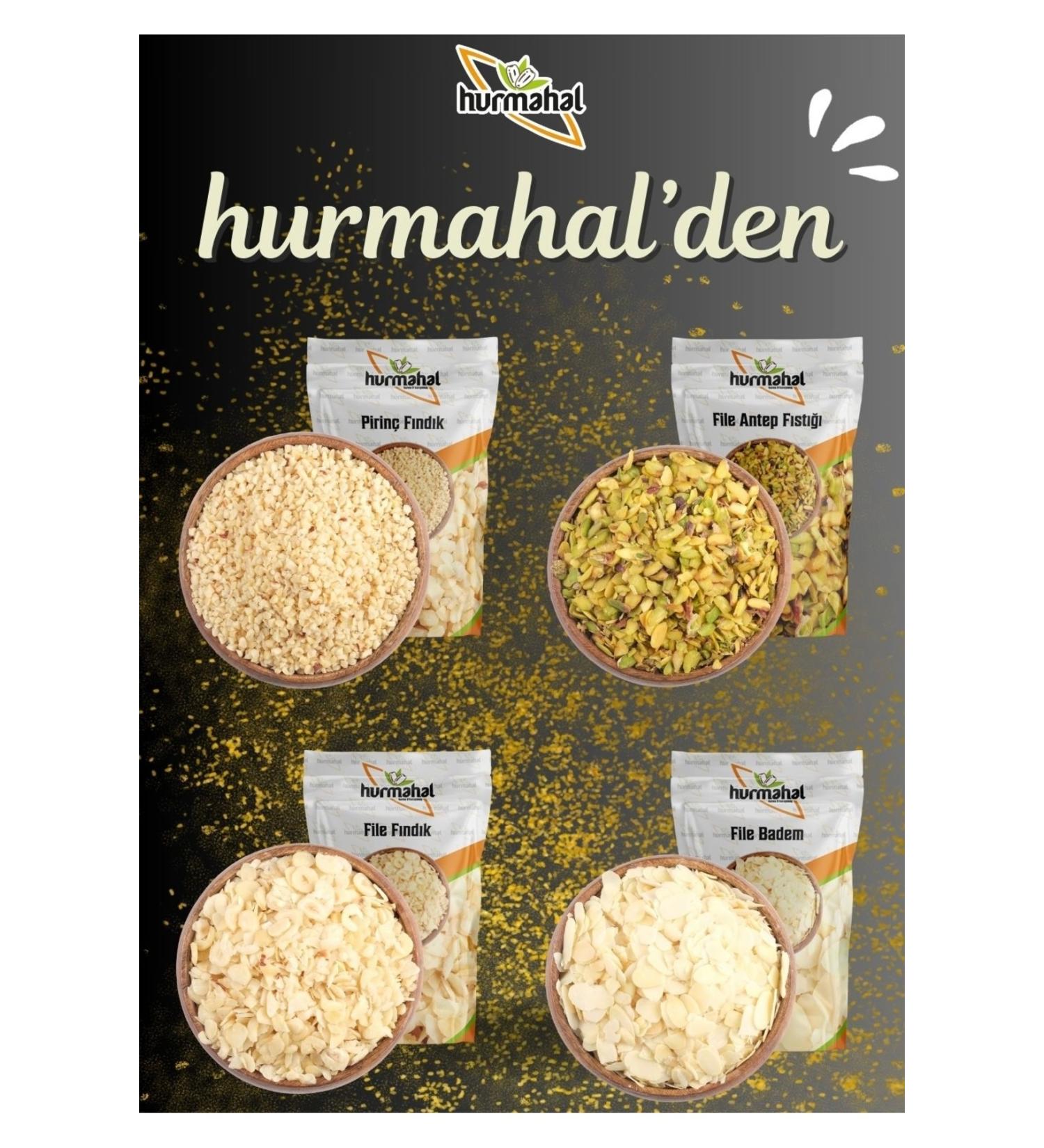 HURMAHAL Mixed Package - 100 Gr Almond Filled File - 100 Gr Hazelnut Filled File - 100 Gr Rice Hazelnut - 100 Gr Antep Filled File - Buy Online on GoSupps.com