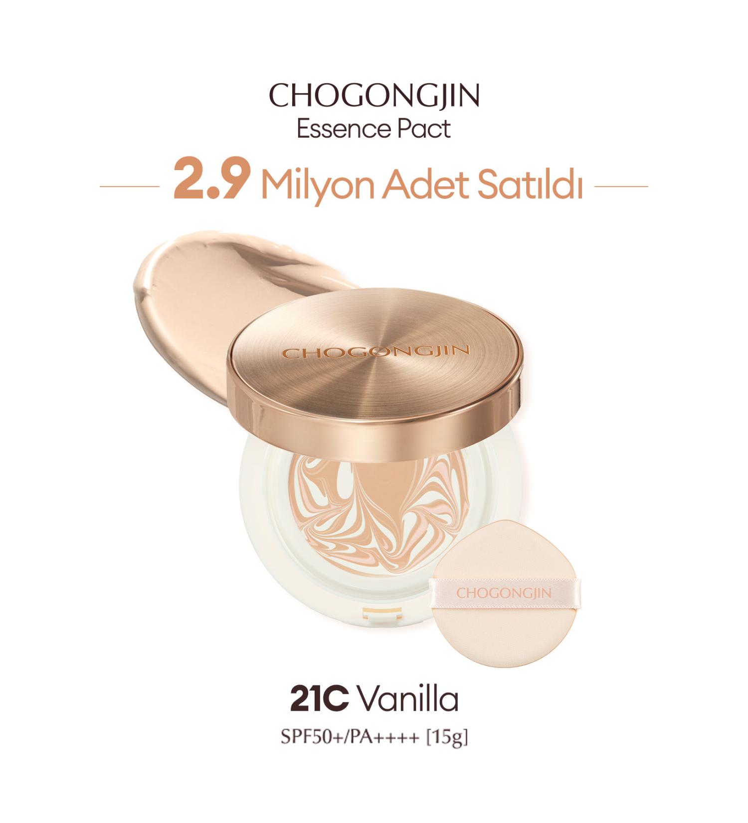 Missha Anti-Aging Moisturizing Cream Foundation CHOGONGJIN Esence Pact (21C) SPF50+/PA++++ - Buy Online on GoSupps.com