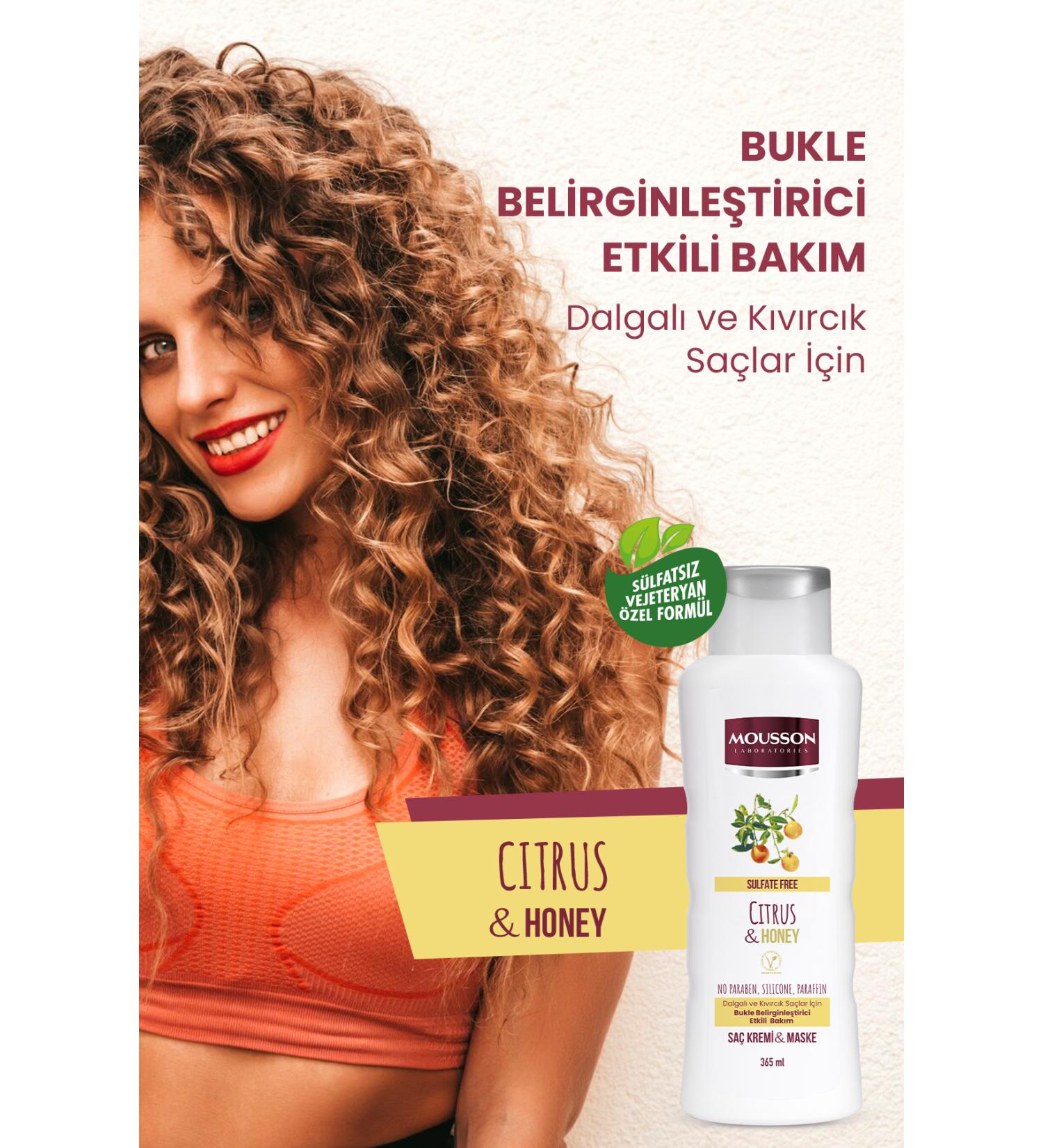 Mousson Curl-Clarifying Effective Sulfate-Free Hair Care Cream and Mask with Citrus and Honey - Buy Online on GoSupps.com