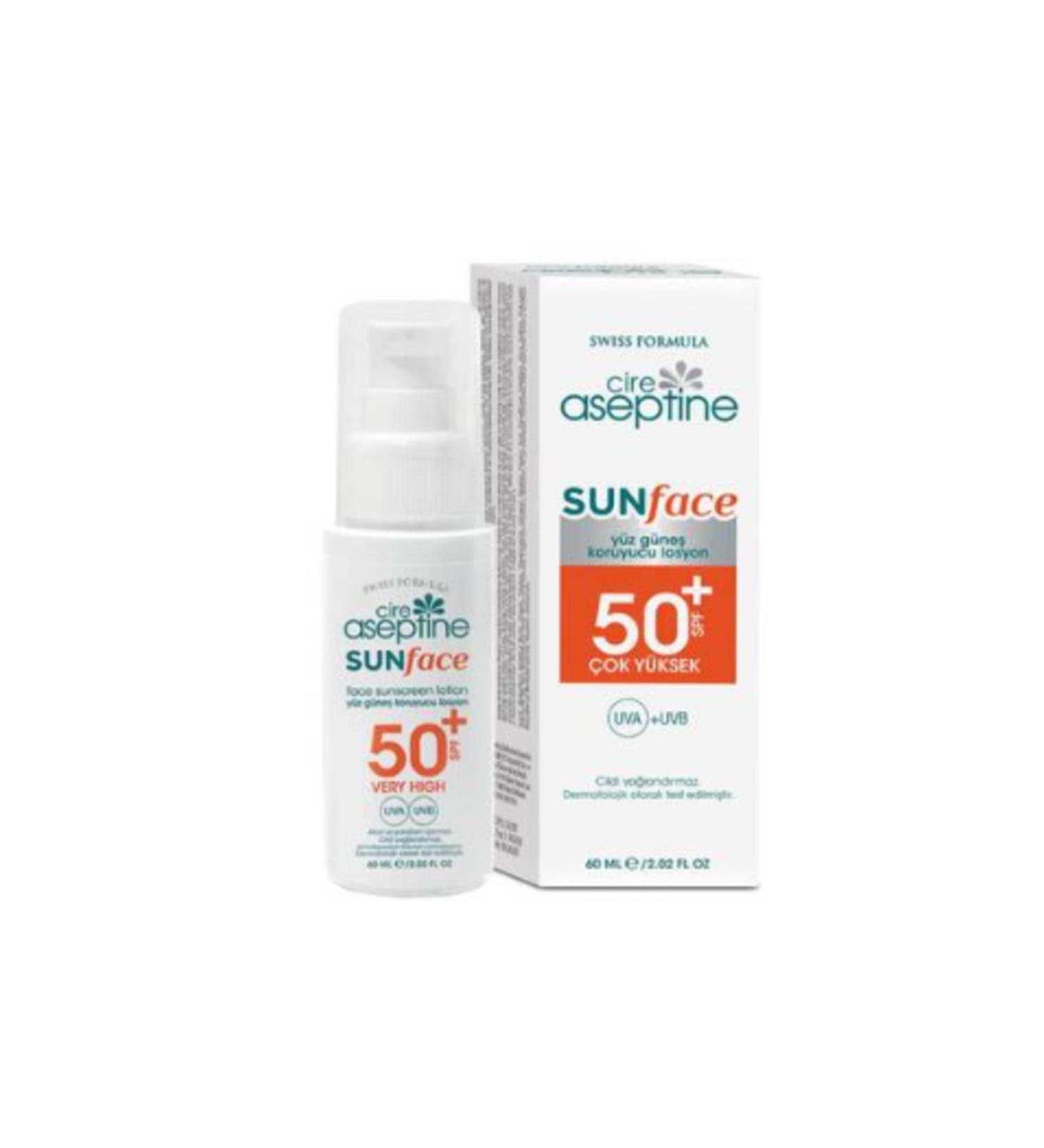 Cire Aseptine Sun Face Spf50 Facial Sunscreen Lotion 60 ml