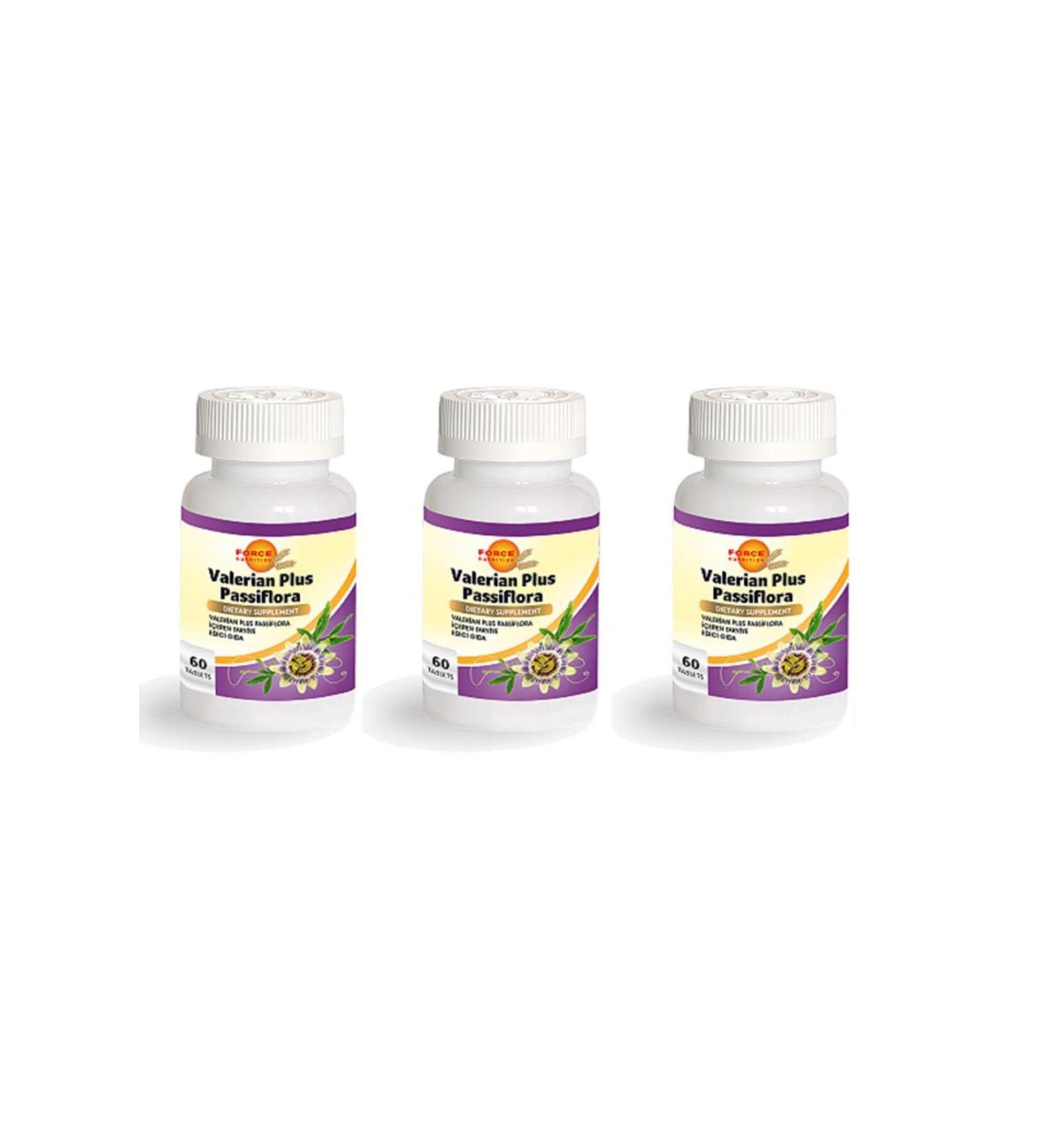 Force Nutrition Valerian Plus Pasiflora 60 Tablets 3 Boxes