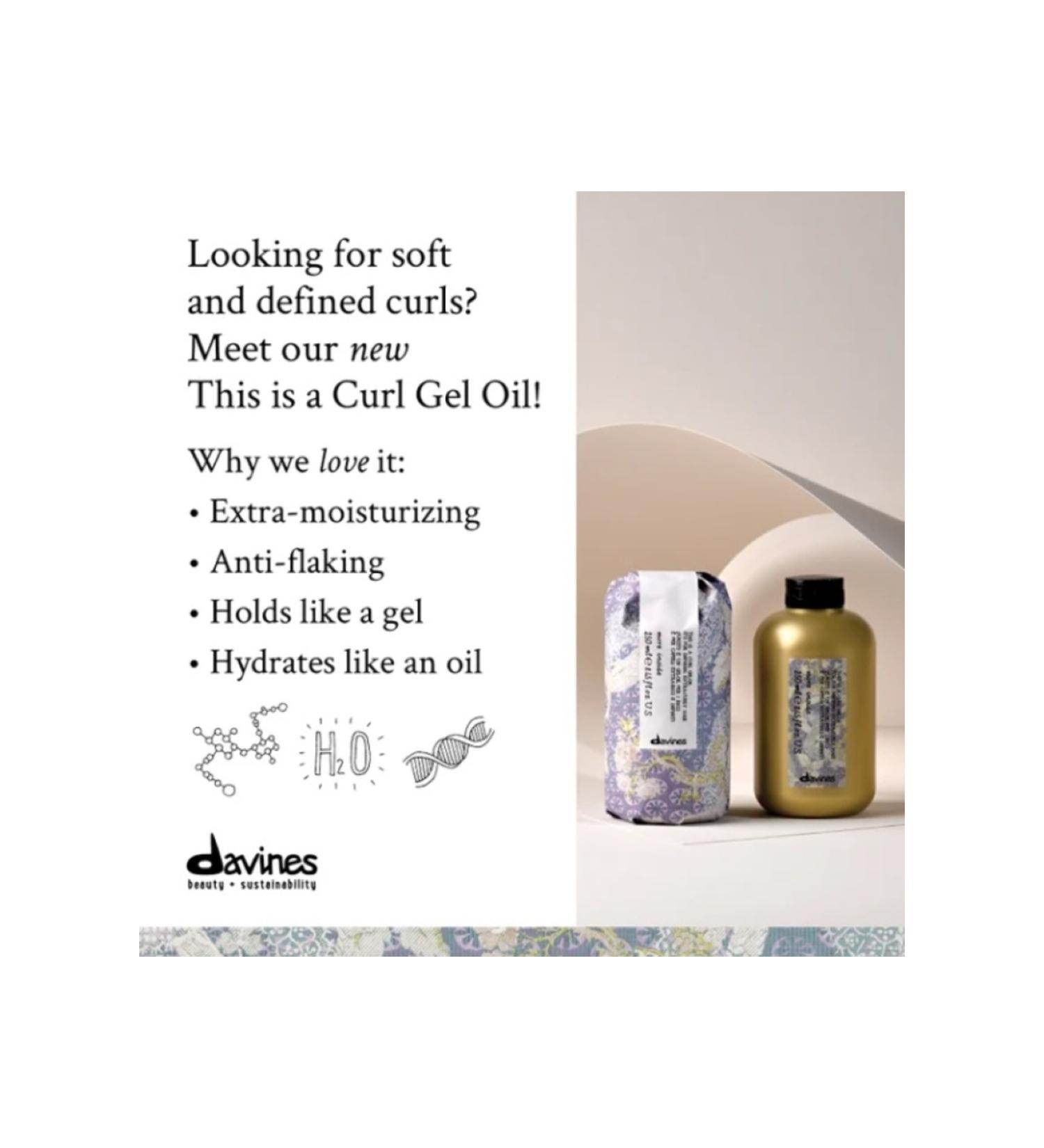 Davines Glycerin Medium Hold Gel Oil for Curly Hair (3/5) 8.45 fl.oz. ECBEAUTYBESTQ9