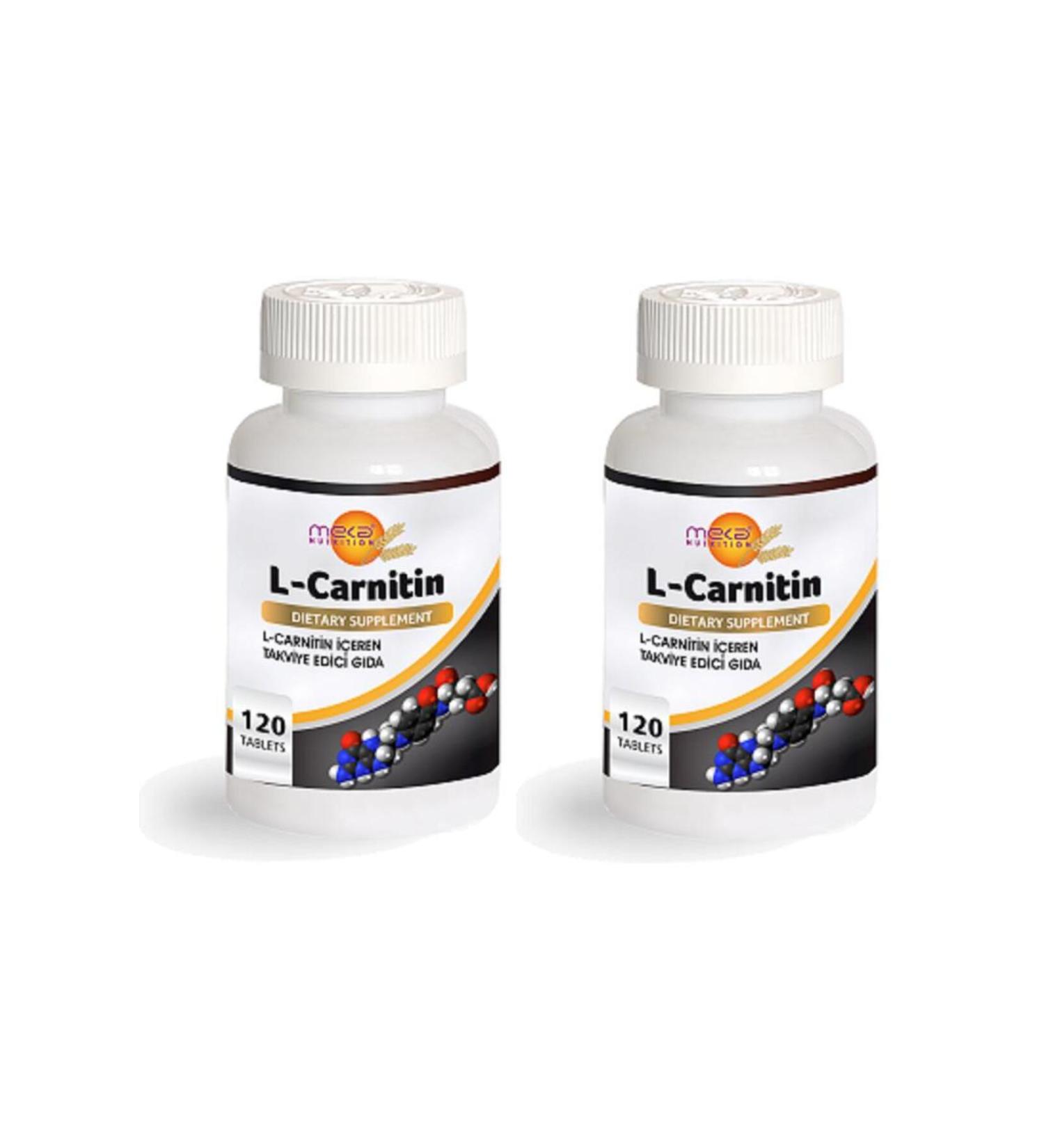 Meka Nutrition L-carnitine 500 Mg 120 Tablets 2 Boxes