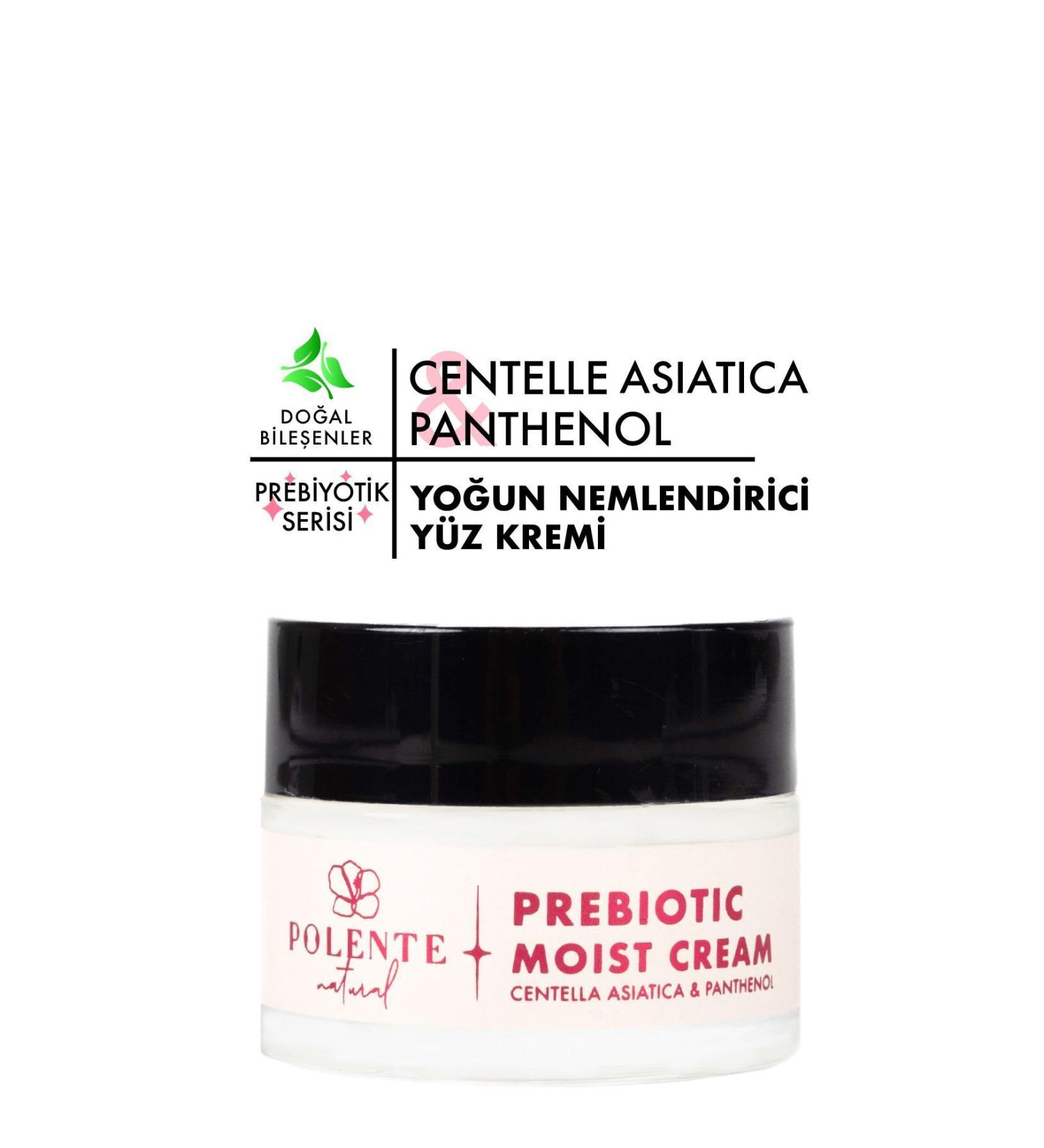 Polente Natural Prebiotic Moist Cream - Cica & Panthenol Intensive Moisturizing Prebiotic Face Cream (50 ML) - Buy Online on GoSupps.com