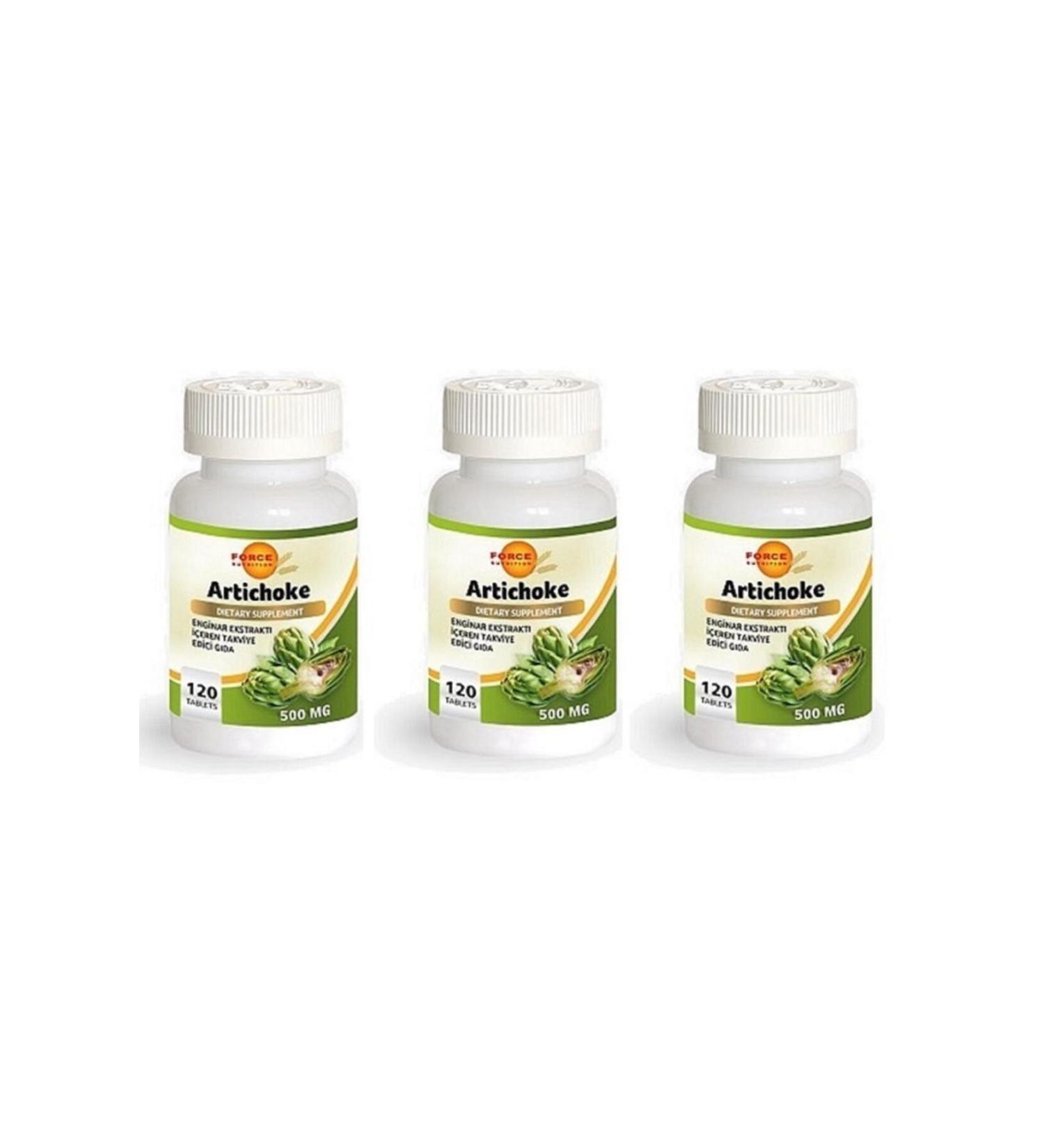 Force Nutrition Artichoke (ARTICHOKE) 120 Tablets 3 Boxes