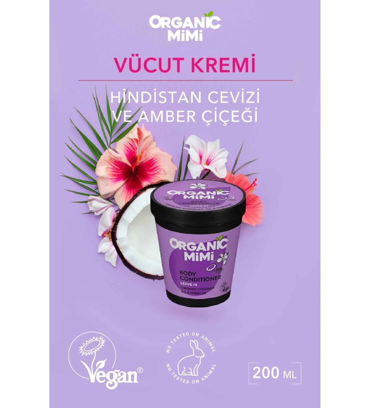 ORGANIC MIMI Body Cream Moisturizing Coconut and Hibiscus Body Lotion 200 ml Body Conditioner - Buy Online on GoSupps.com