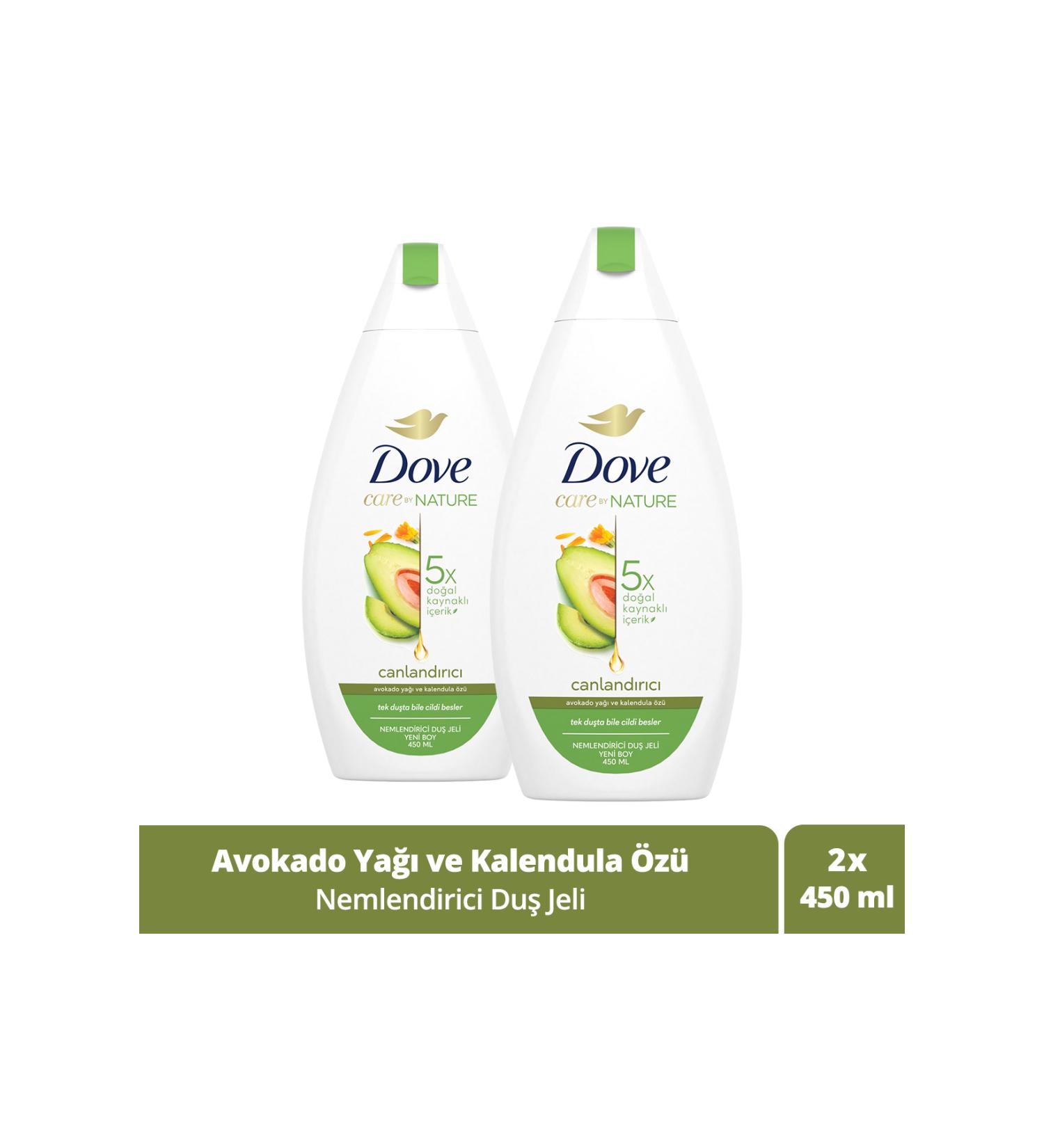 Dove Care By Nature Moisturizing Shower Gel Avocado Oil & Calendula Extract Revitalizing 450 ml X2 - Buy Online on GoSupps.com