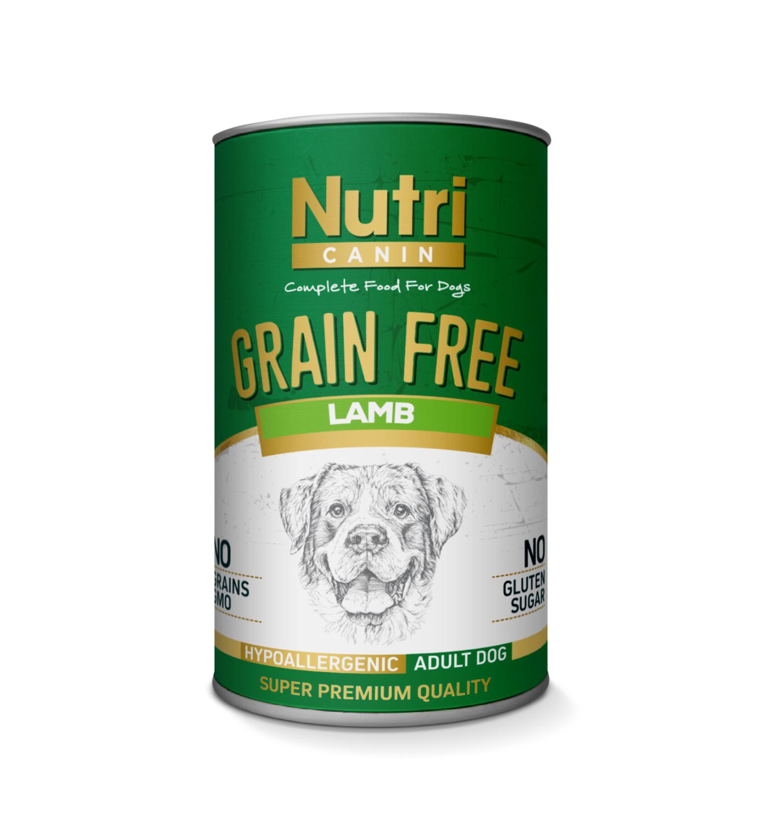 Nutri Canin Grain-Free and Gluten-Free Lamb and Sweet Potato Canned Dog Food 400 Gr
