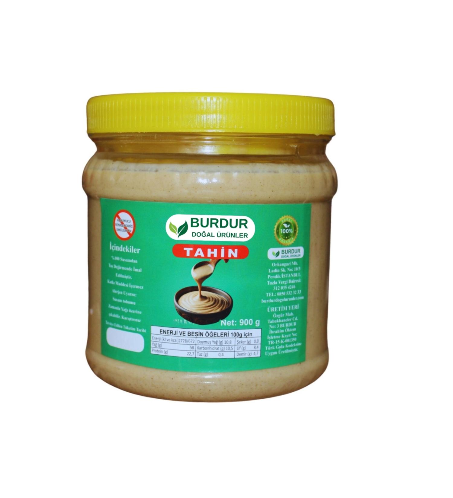 Burdur Natural Products Local Sesame Natural Tahini 900 gr