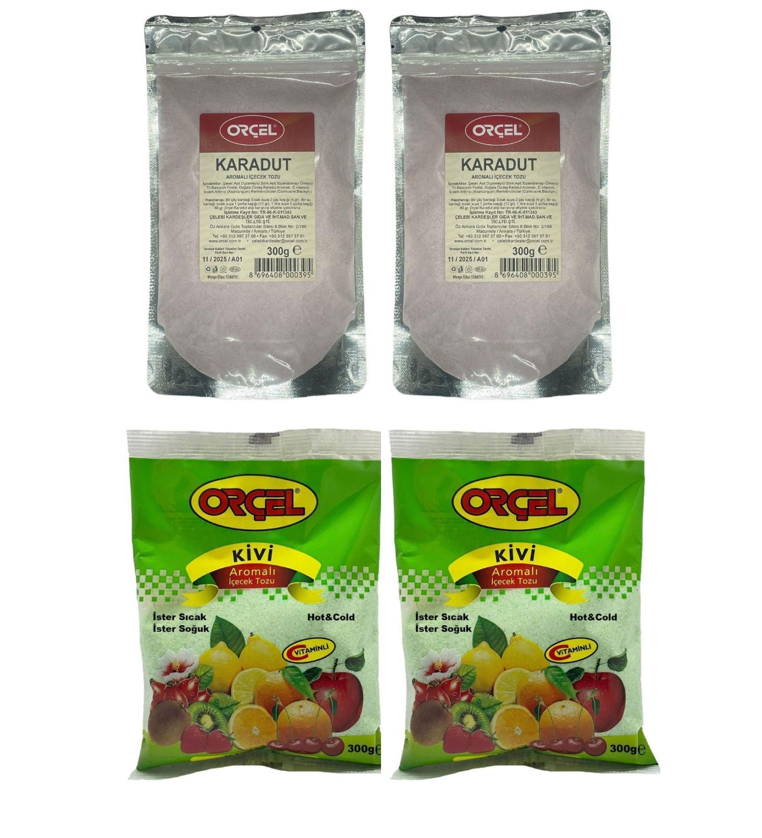 OR EL 2 Kiwi 2 Black Mulberry Flavored Drink Powder Oralet 4x300gr.