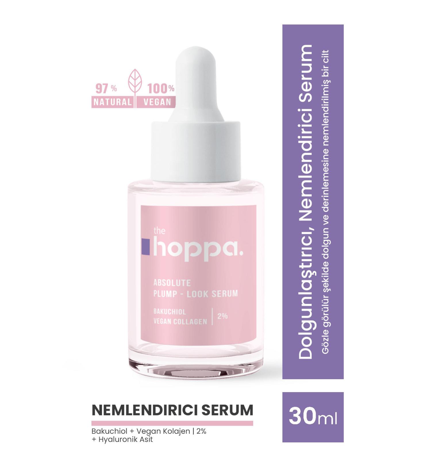 the hoppa. Plumping Moisturizing Serum Bakuchiol + Vegan Collagen | 2% + Hyaluronic Acid 30 ML - Buy Online on GoSupps.com