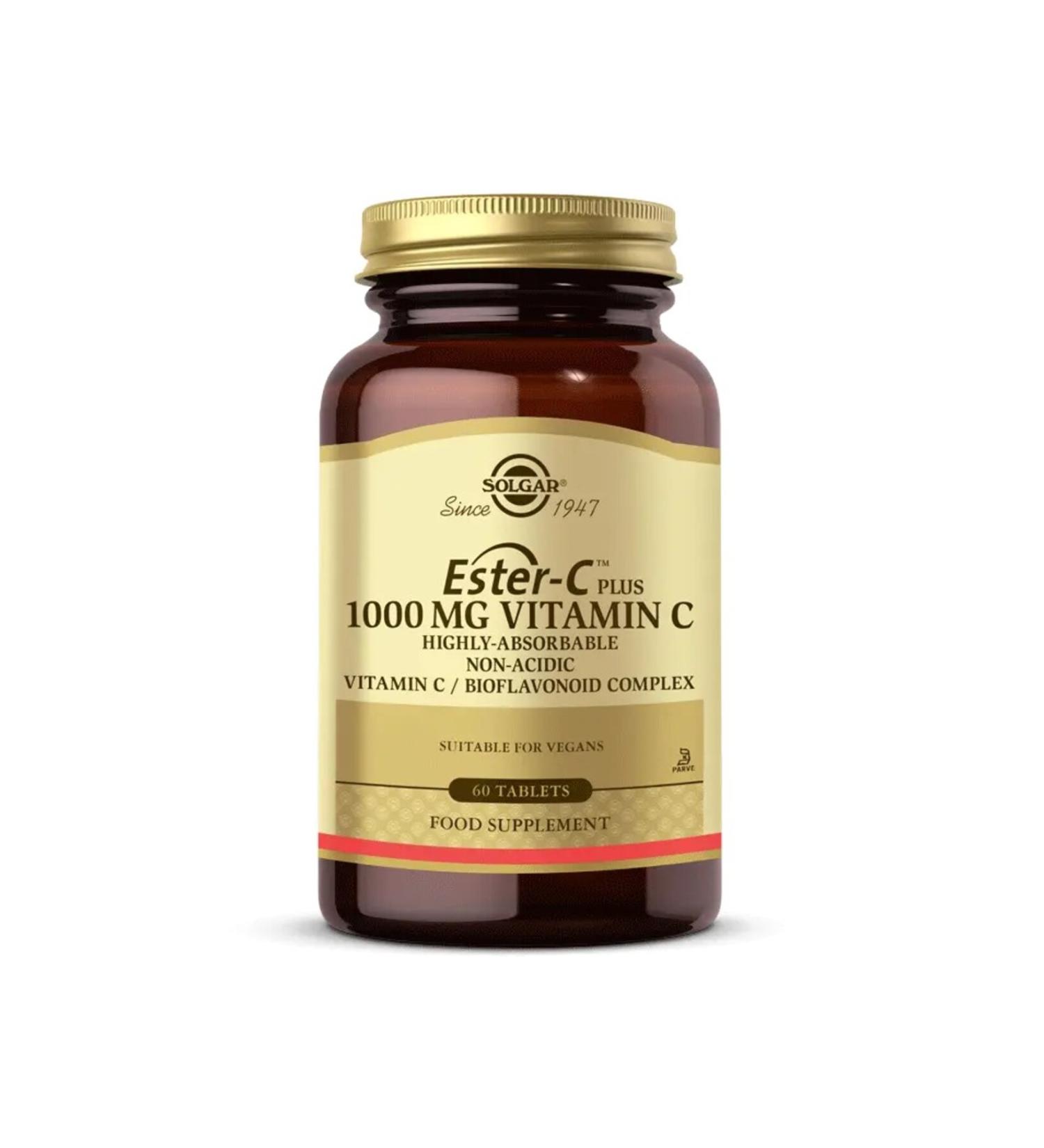 Solgar Ester C Plus 1000 Mg 60 Tablets - Buy Online on GoSupps.com