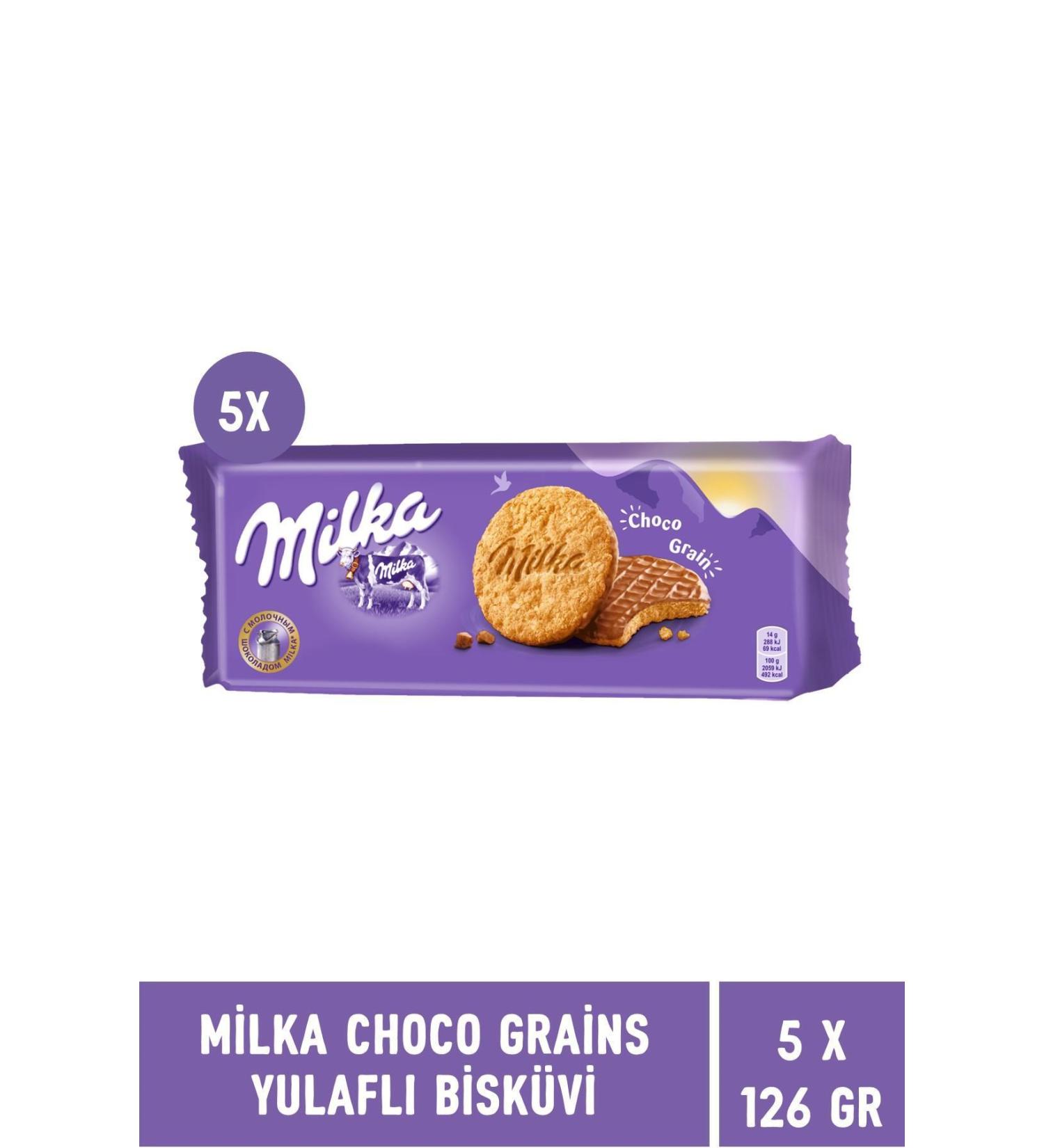 Milka Choco Grains Oatmeal Biscuits 126 gr - 5 Pieces