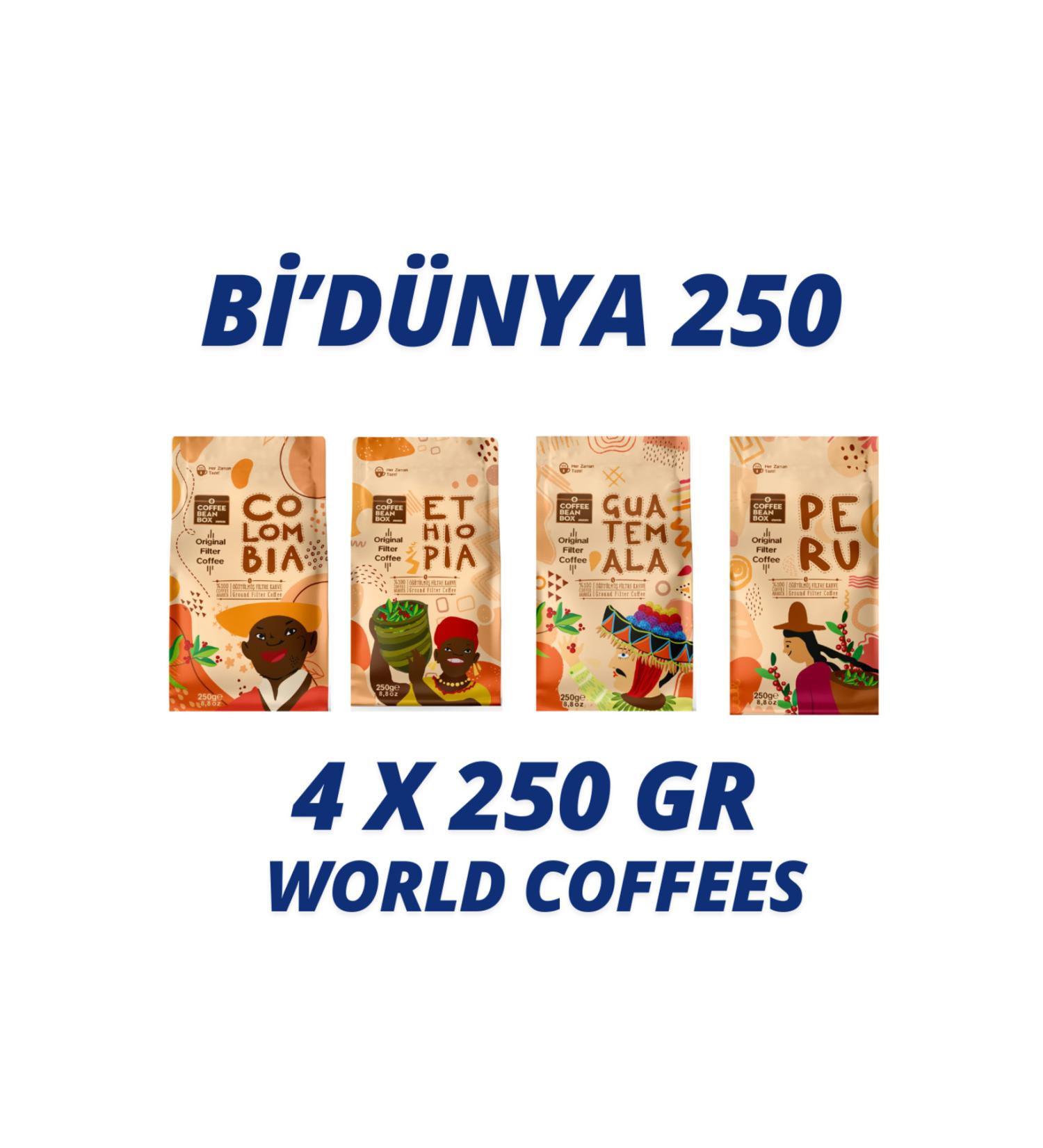 Alt ntelve B 'D NYA FILTER COFFEE WORLD COFFEE 250 LES (4X 250 GR) - Buy Online on GoSupps.com