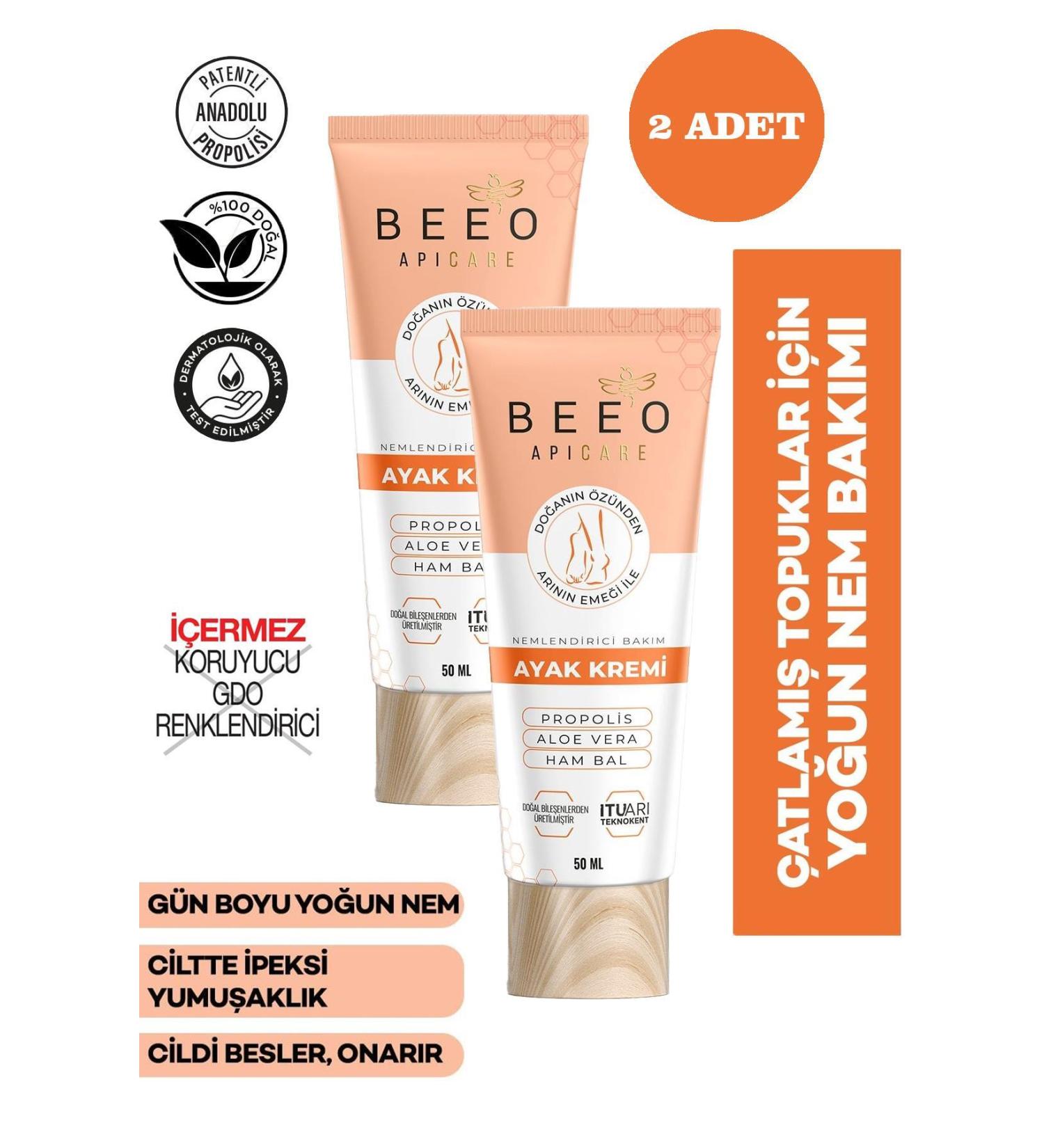 BEE'O Apicare Foot Cream 50 ml 2 Pieces